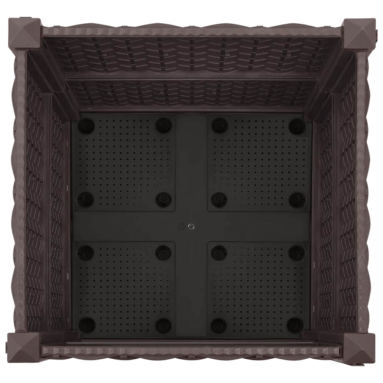 Tuinschaal met wielen Bruin 40 x 40 x 44 cm PP is nu te koop bij PeponiXL, paradijselijk wonen!