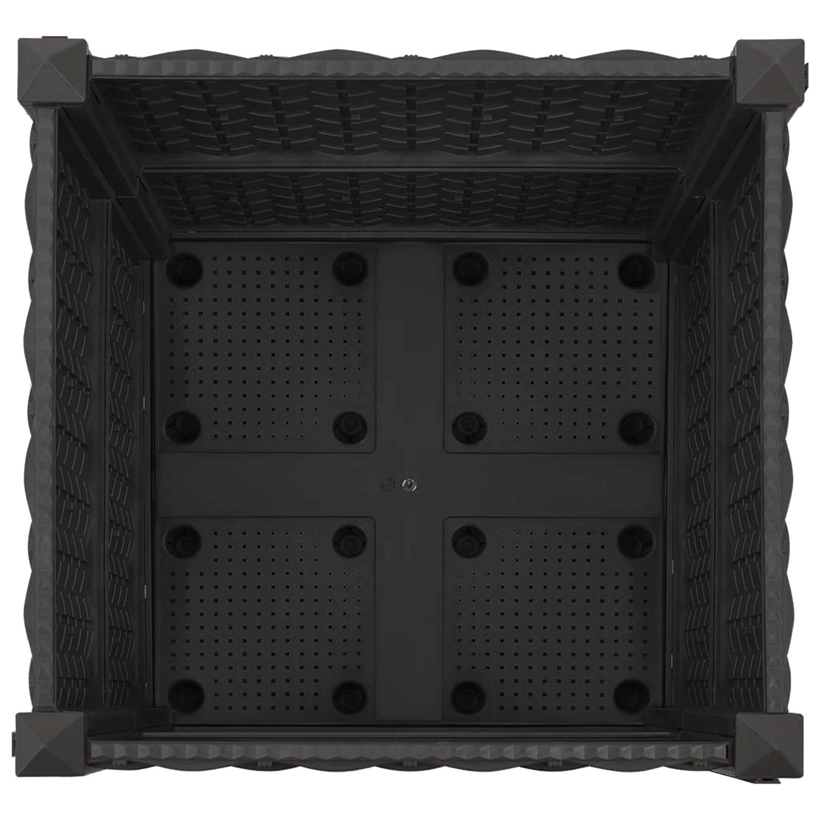 Tuinschaal met wielen Zwart 40 x 40 x 44 cm PP is nu te koop bij PeponiXL, paradijselijk wonen!
