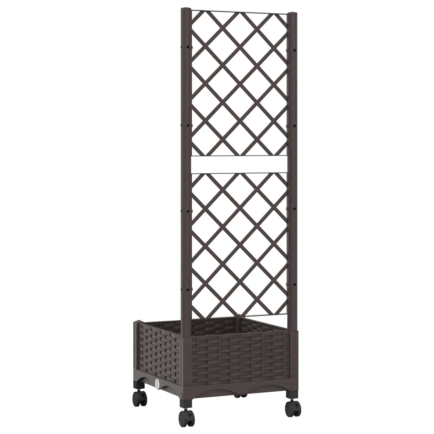 Tuinplantbak met schutting en wielen Bruin 40 x 40 x 131,5 cm is nu te koop bij PeponiXL, paradijselijk wonen!
