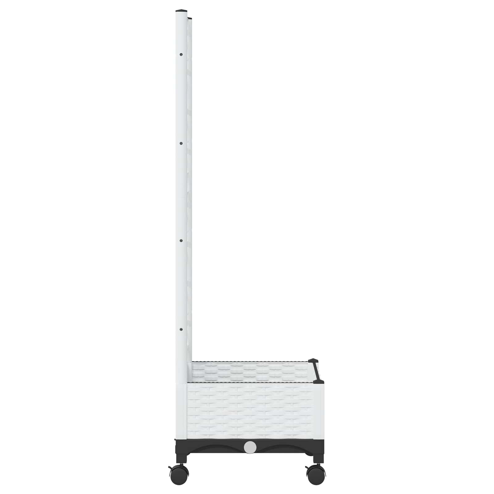 Tuinplantbak met schutting en wielen Wit 40 x 40 x 131,5 cm PP is nu te koop bij PeponiXL, paradijselijk wonen!