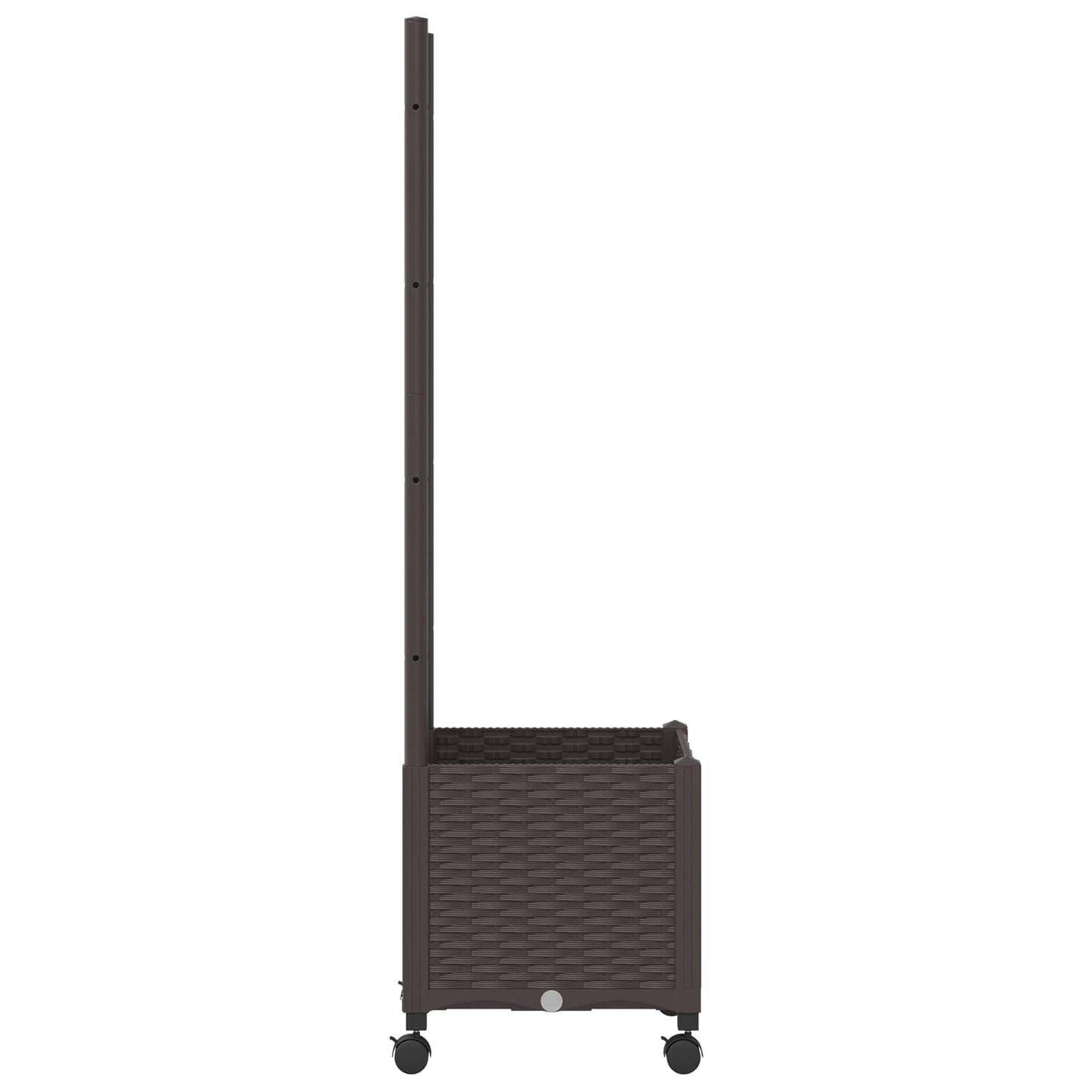 Tuinplantbak met schutting en wielen Bruin 40 x 40 x 146 cm PP is nu te koop bij PeponiXL, paradijselijk wonen!