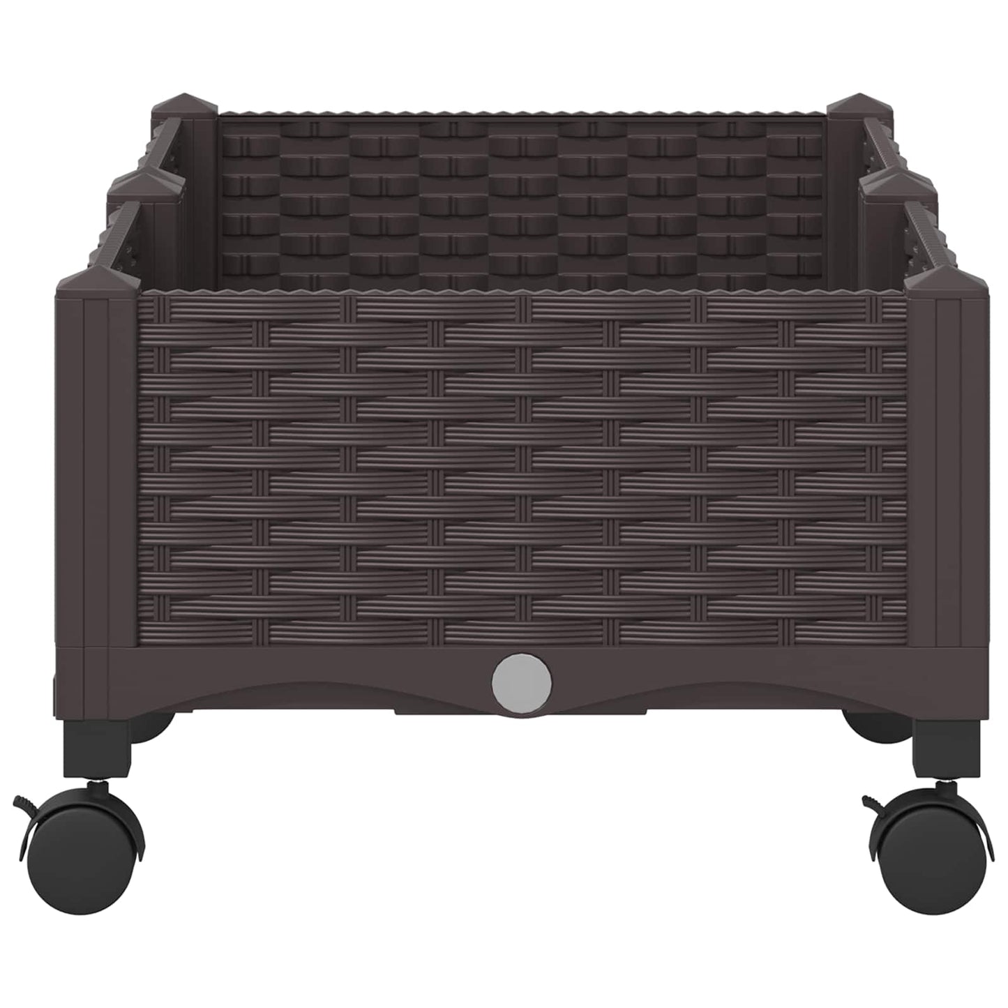 Tuinschaal met wielen Bruin 80 x 40 x 29 cm PP is nu te koop bij PeponiXL, paradijselijk wonen!