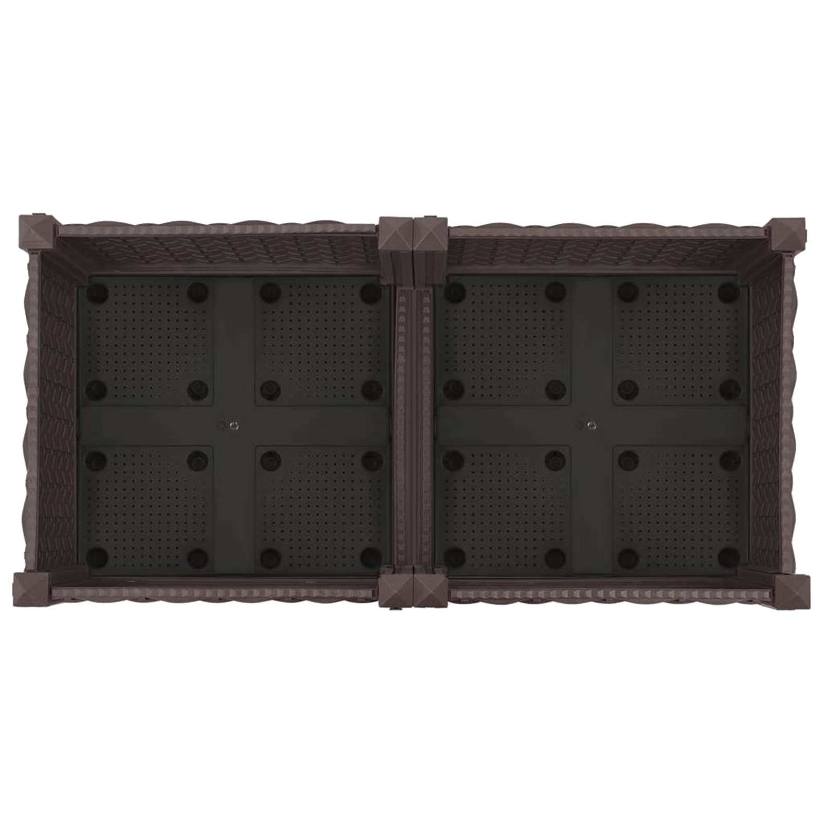 Tuinschaal met wielen Bruin 80 x 40 x 29 cm PP is nu te koop bij PeponiXL, paradijselijk wonen!