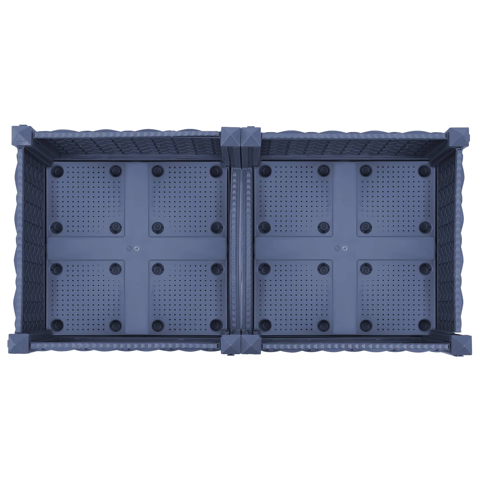 Tuinschaal met wielen Blauw Grijs 80 x 40 x 33 cm PP is nu te koop bij PeponiXL, paradijselijk wonen!