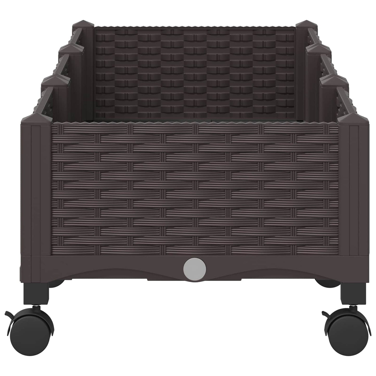 Tuinschaal met wielen Bruin 120 x 40 x 29 cm PP is nu te koop bij PeponiXL, paradijselijk wonen!