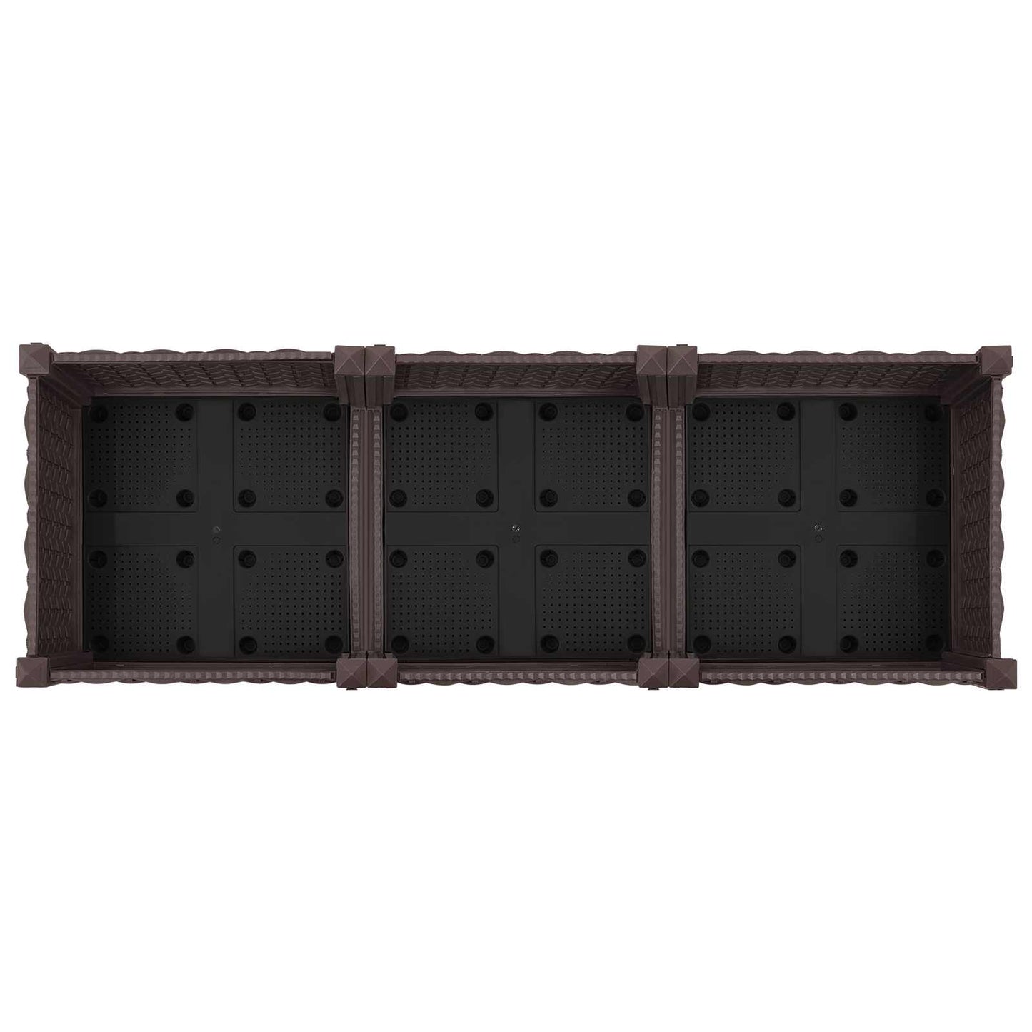 Tuinschaal met wielen Bruin 120 x 40 x 29 cm PP is nu te koop bij PeponiXL, paradijselijk wonen!