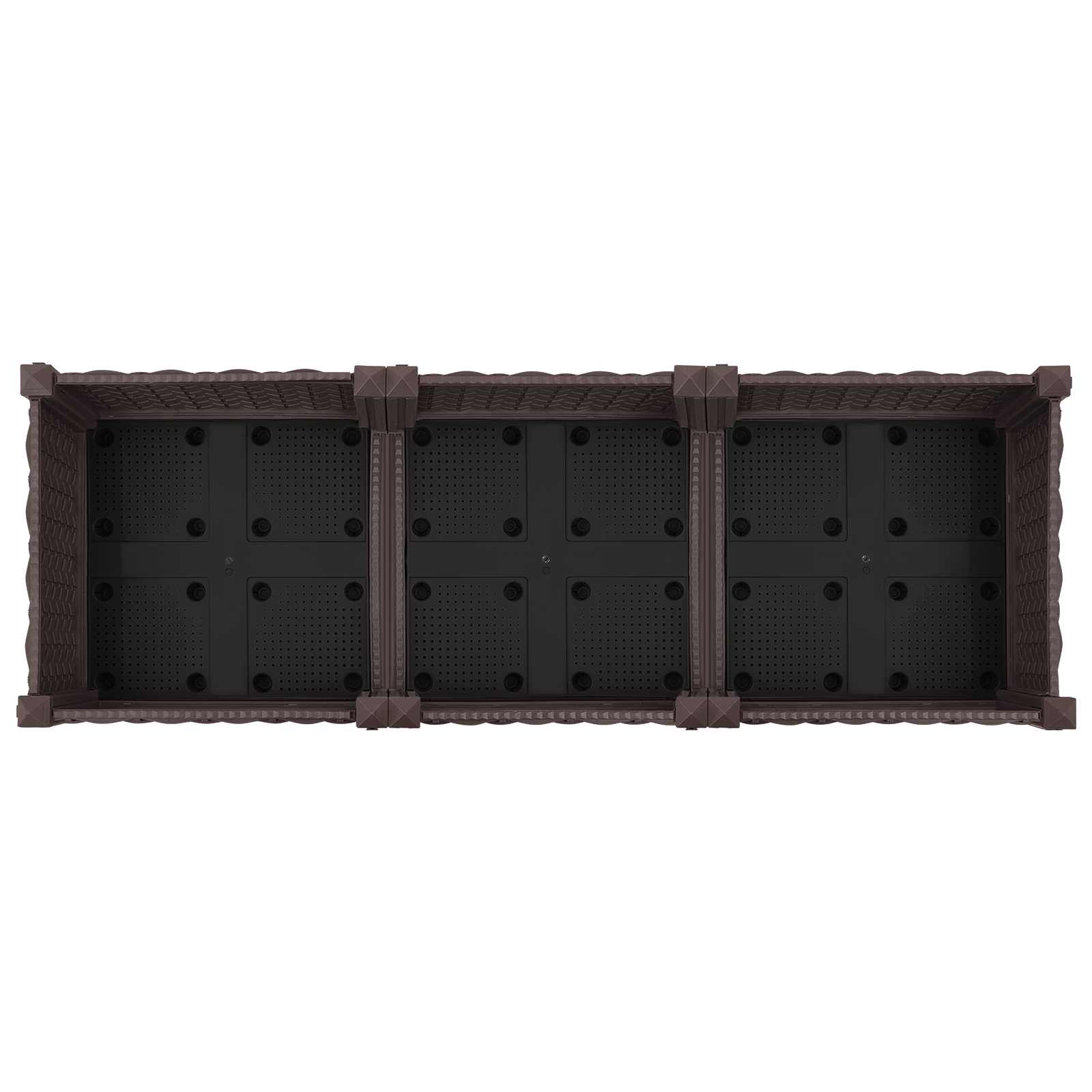 Tuinschaal met wielen Bruin 120 x 40 x 29 cm PP is nu te koop bij PeponiXL, paradijselijk wonen!