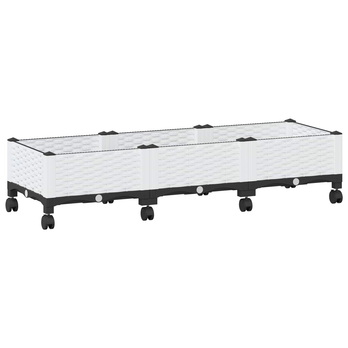 Tuinschaal met wielen Wit 120 x 40 x 33 cm PP is nu te koop bij PeponiXL, paradijselijk wonen!