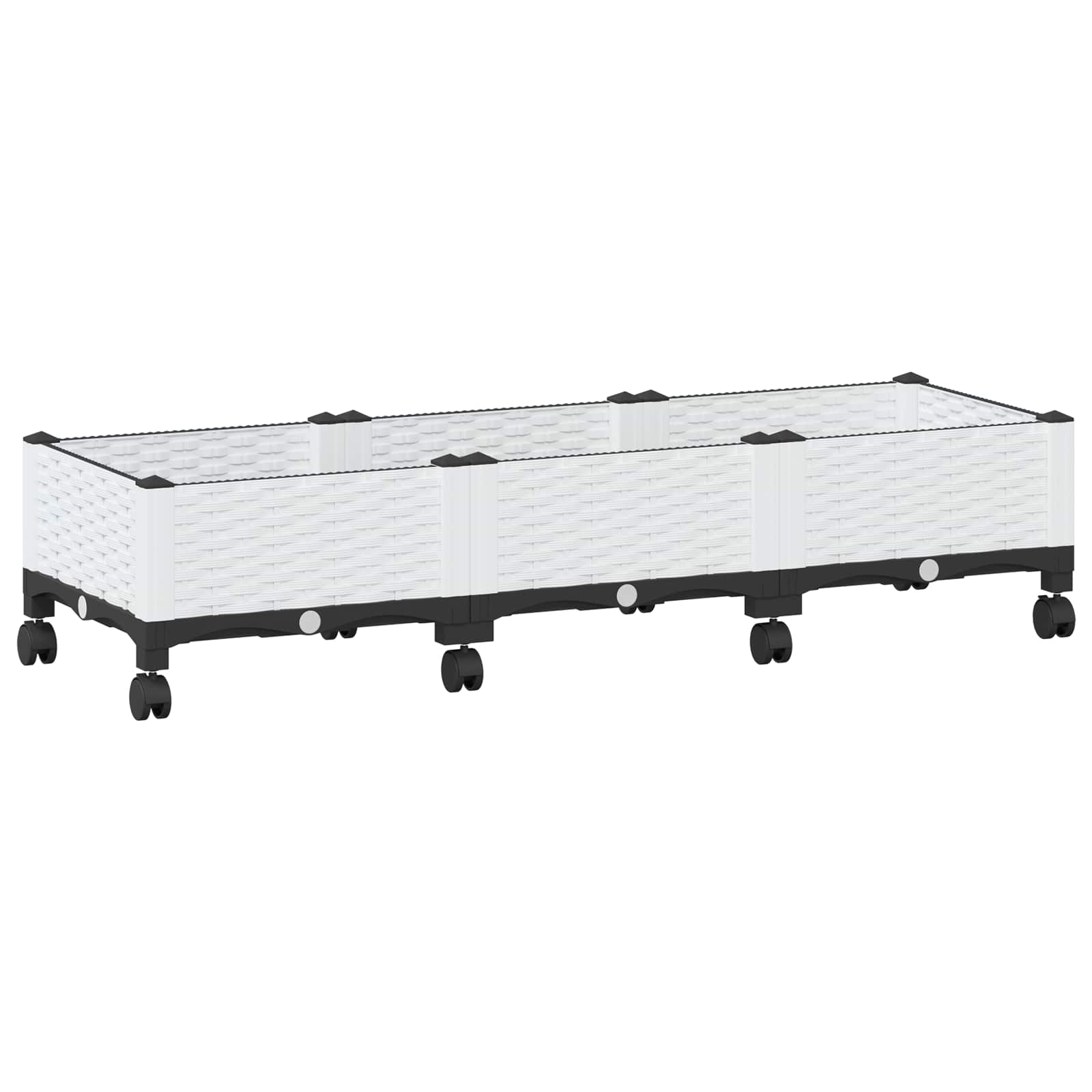 Tuinschaal met wielen Wit 120 x 40 x 33 cm PP is nu te koop bij PeponiXL, paradijselijk wonen!