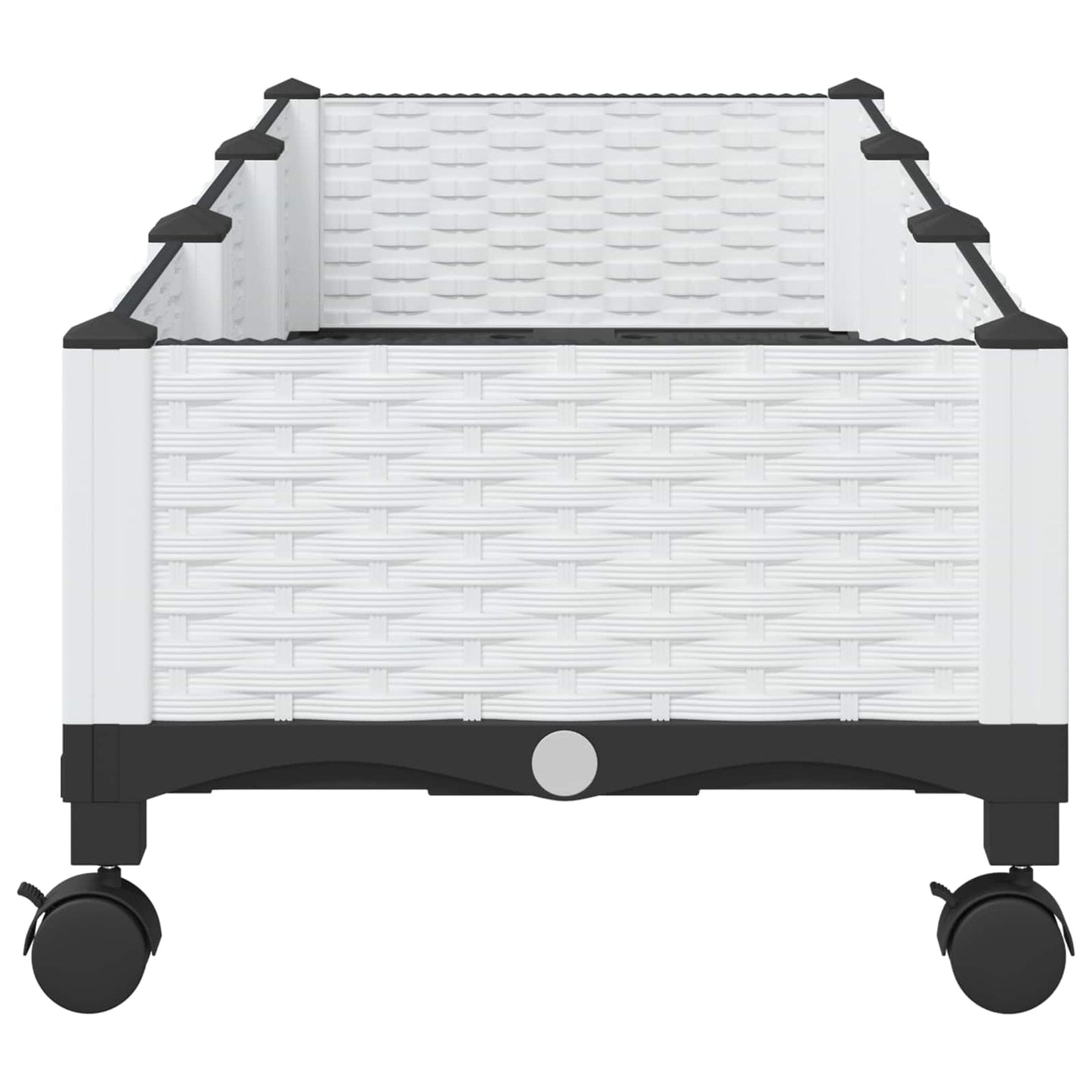Tuinschaal met wielen Wit 120 x 40 x 33 cm PP is nu te koop bij PeponiXL, paradijselijk wonen!