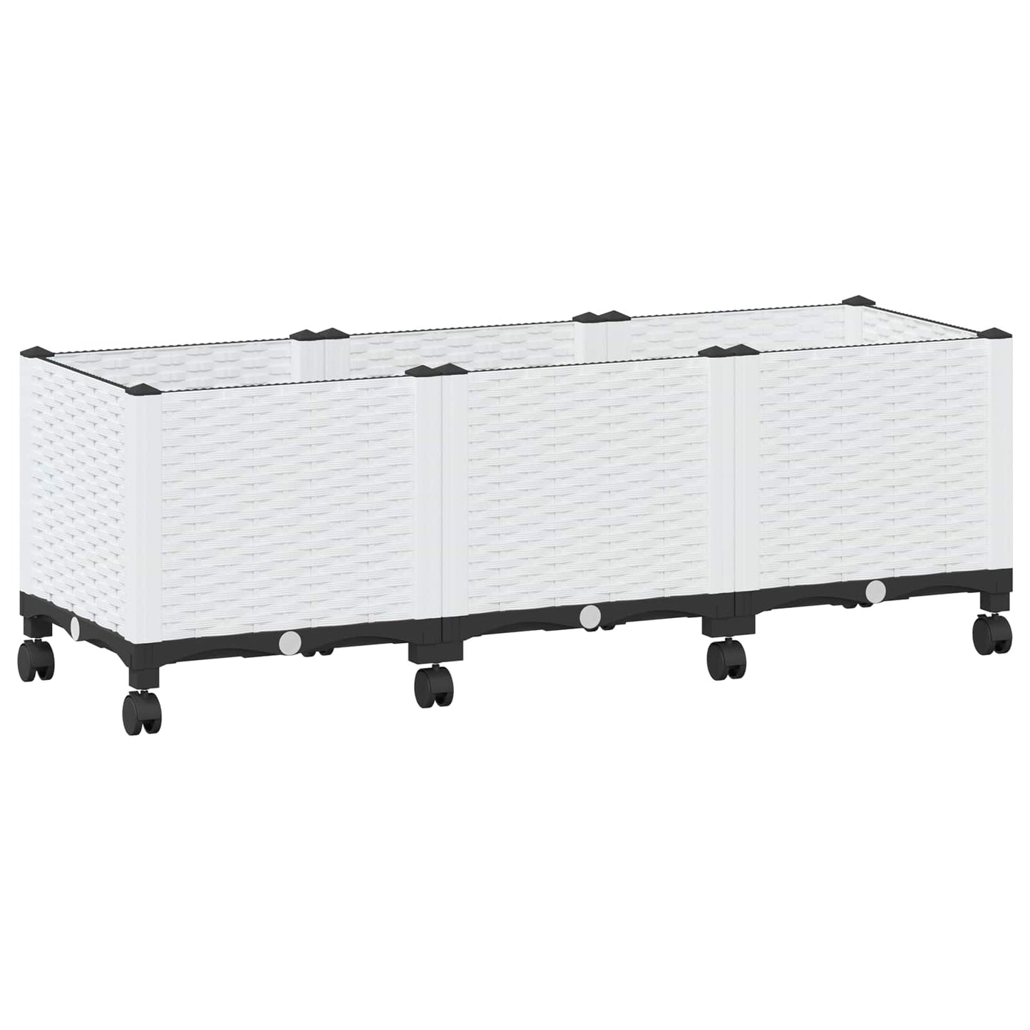 Tuinschaal met wielen Wit 120 x 40 x 48 cm PP is nu te koop bij PeponiXL, paradijselijk wonen!