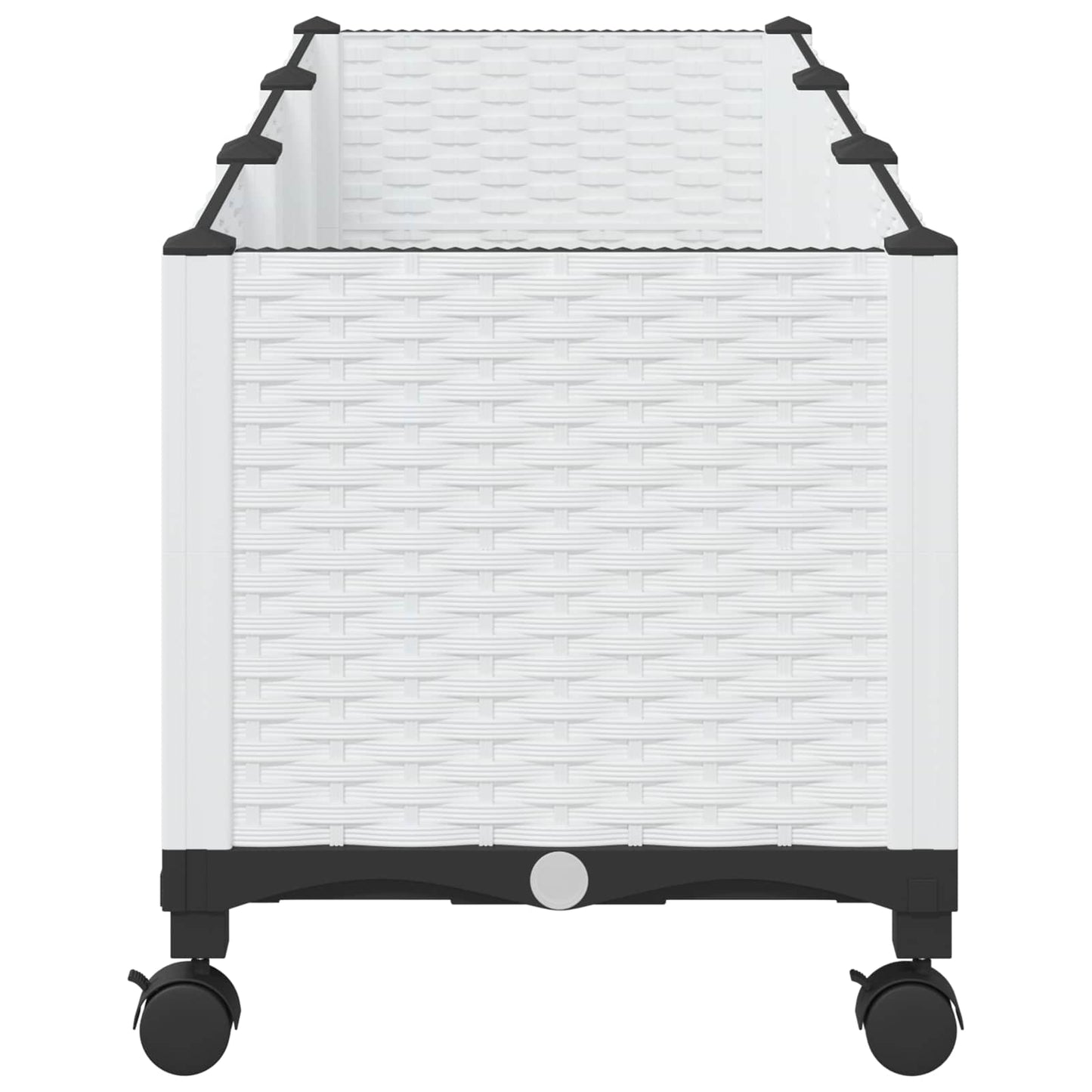 Tuinschaal met wielen Wit 120 x 40 x 48 cm PP is nu te koop bij PeponiXL, paradijselijk wonen!