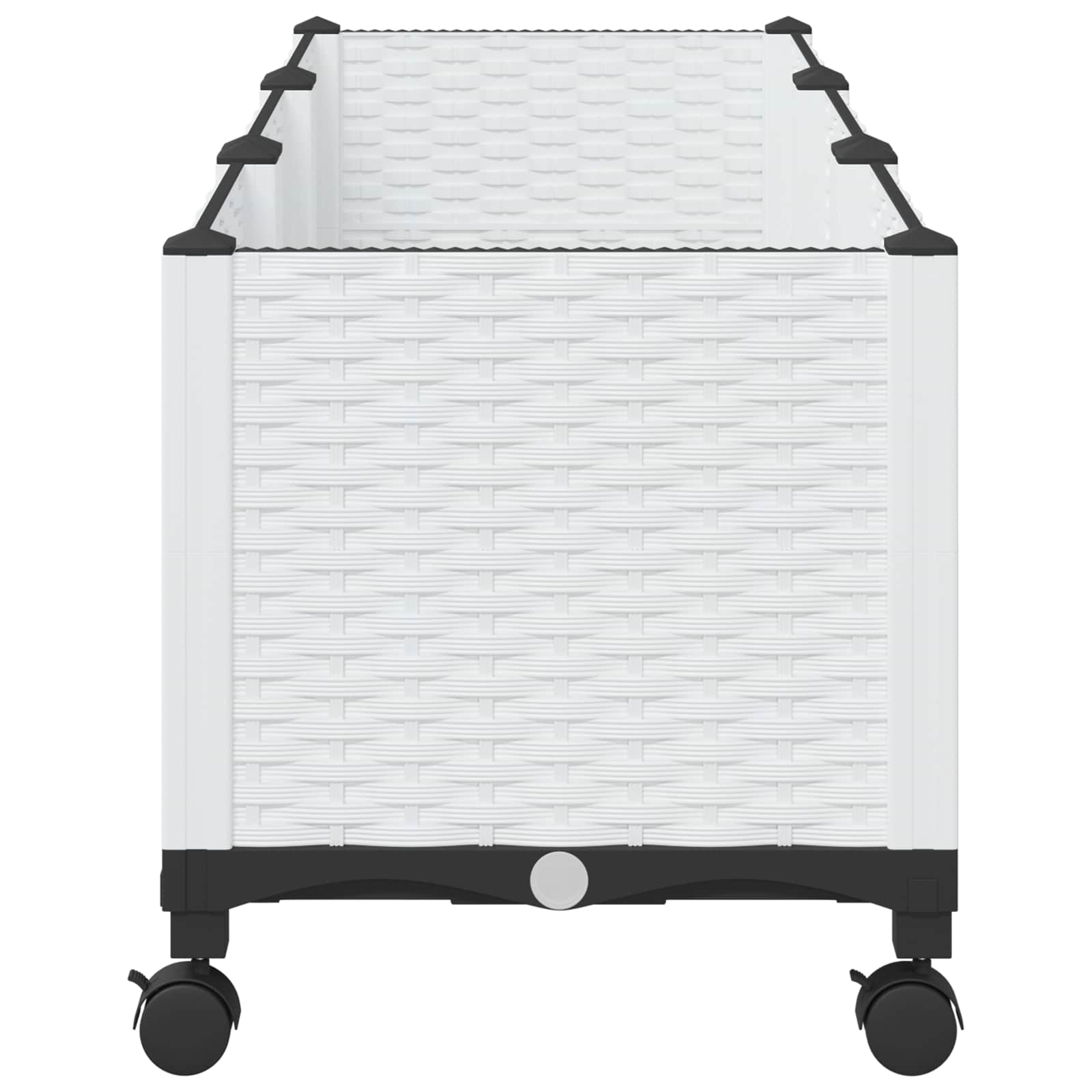 Tuinschaal met wielen Wit 120 x 40 x 48 cm PP is nu te koop bij PeponiXL, paradijselijk wonen!