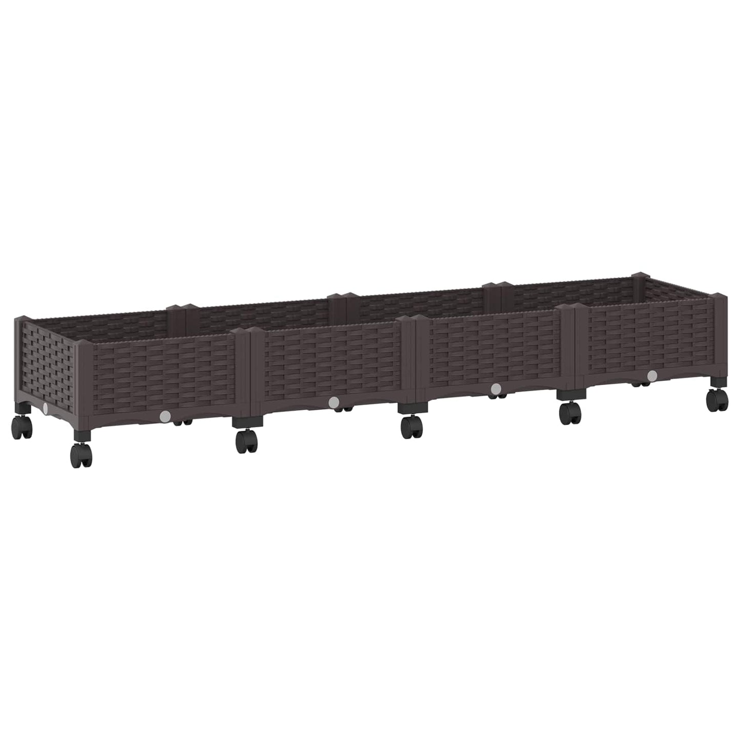Tuinschaal met wielen Bruin 160 x 40 x 29 cm PP is nu te koop bij PeponiXL, paradijselijk wonen!