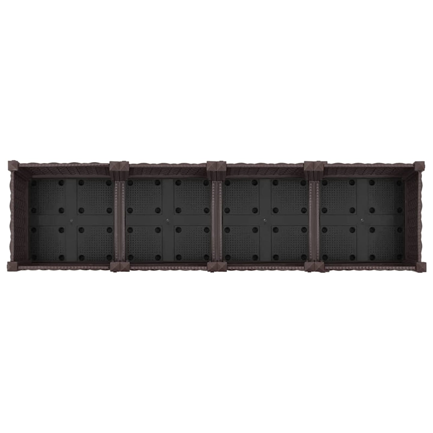 Tuinschaal met wielen Bruin 160 x 40 x 29 cm PP is nu te koop bij PeponiXL, paradijselijk wonen!
