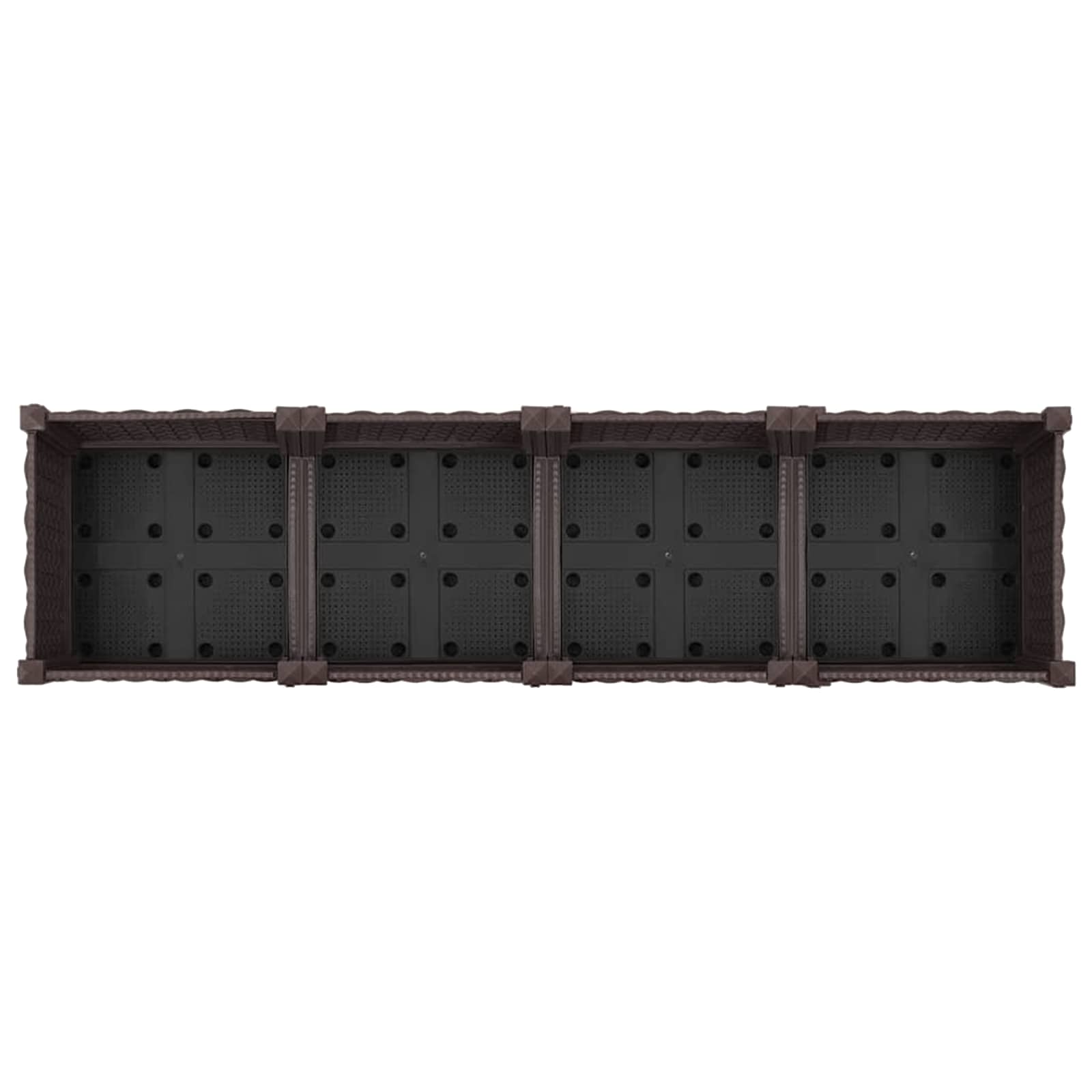 Tuinschaal met wielen Bruin 160 x 40 x 29 cm PP is nu te koop bij PeponiXL, paradijselijk wonen!
