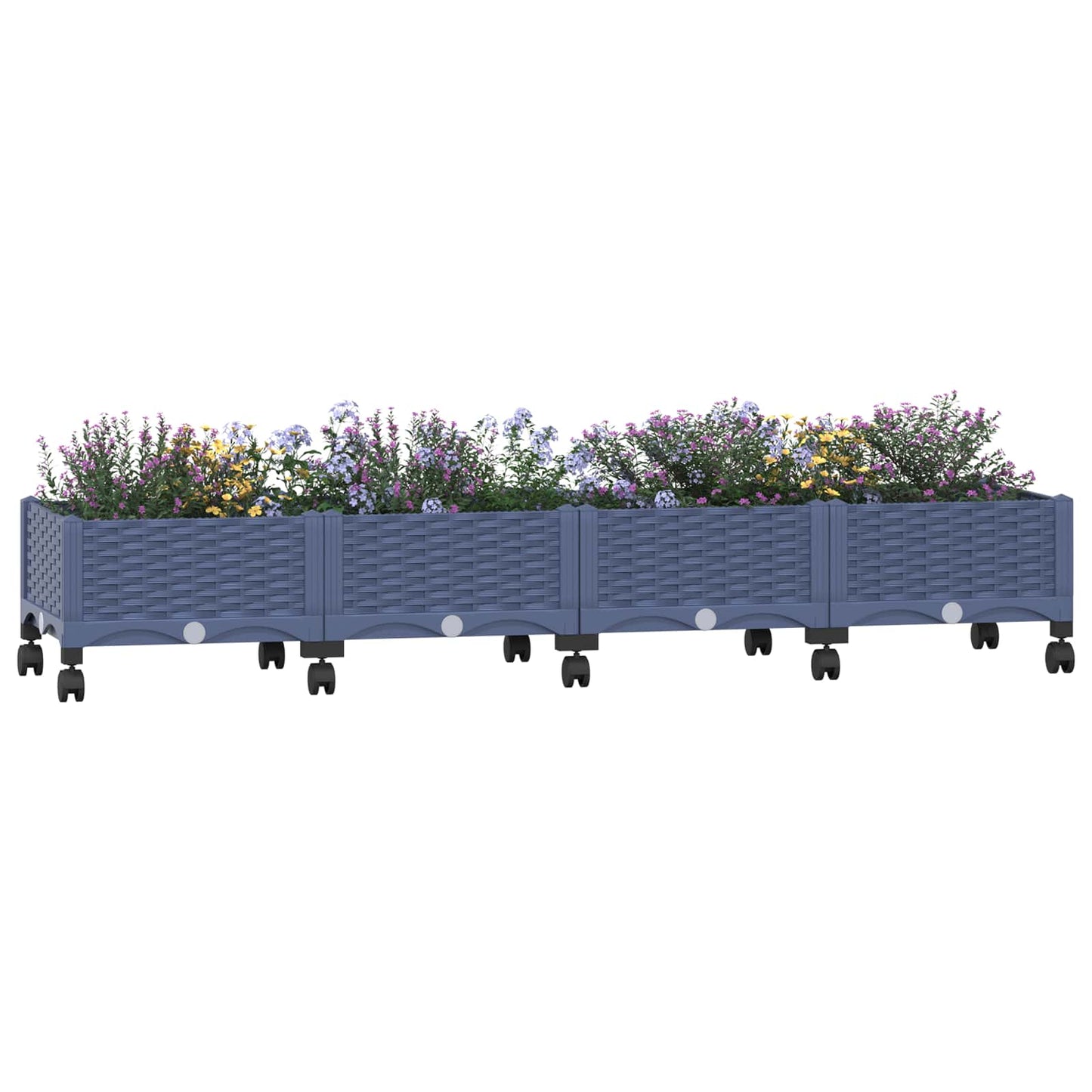 Tuinschaal met wielen Blauw Grijs 160 x 40 x 33 cm PP is nu te koop bij PeponiXL, paradijselijk wonen!
