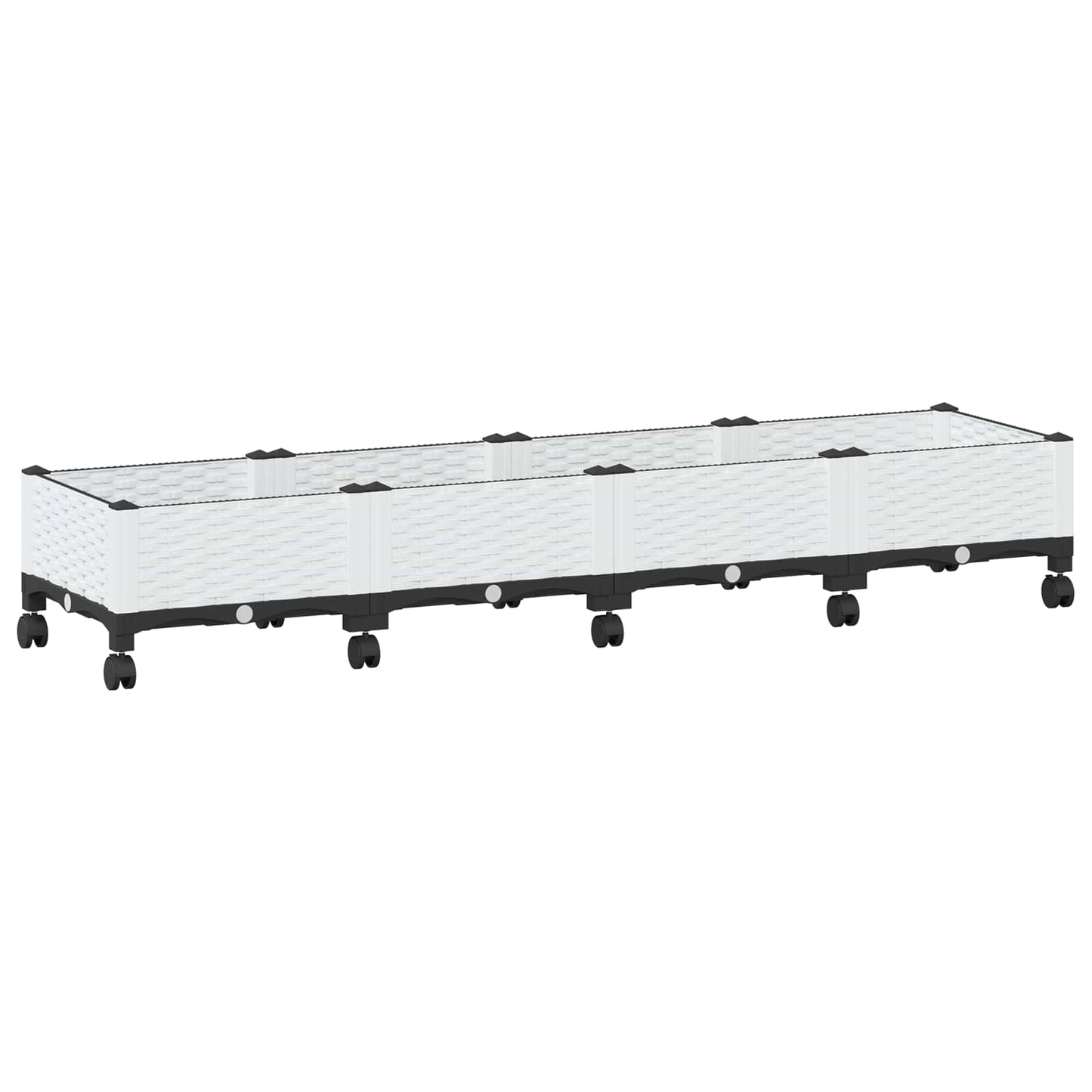 Tuinschaal met wielen Wit 160 x 40 x 33 cm PP is nu te koop bij PeponiXL, paradijselijk wonen!