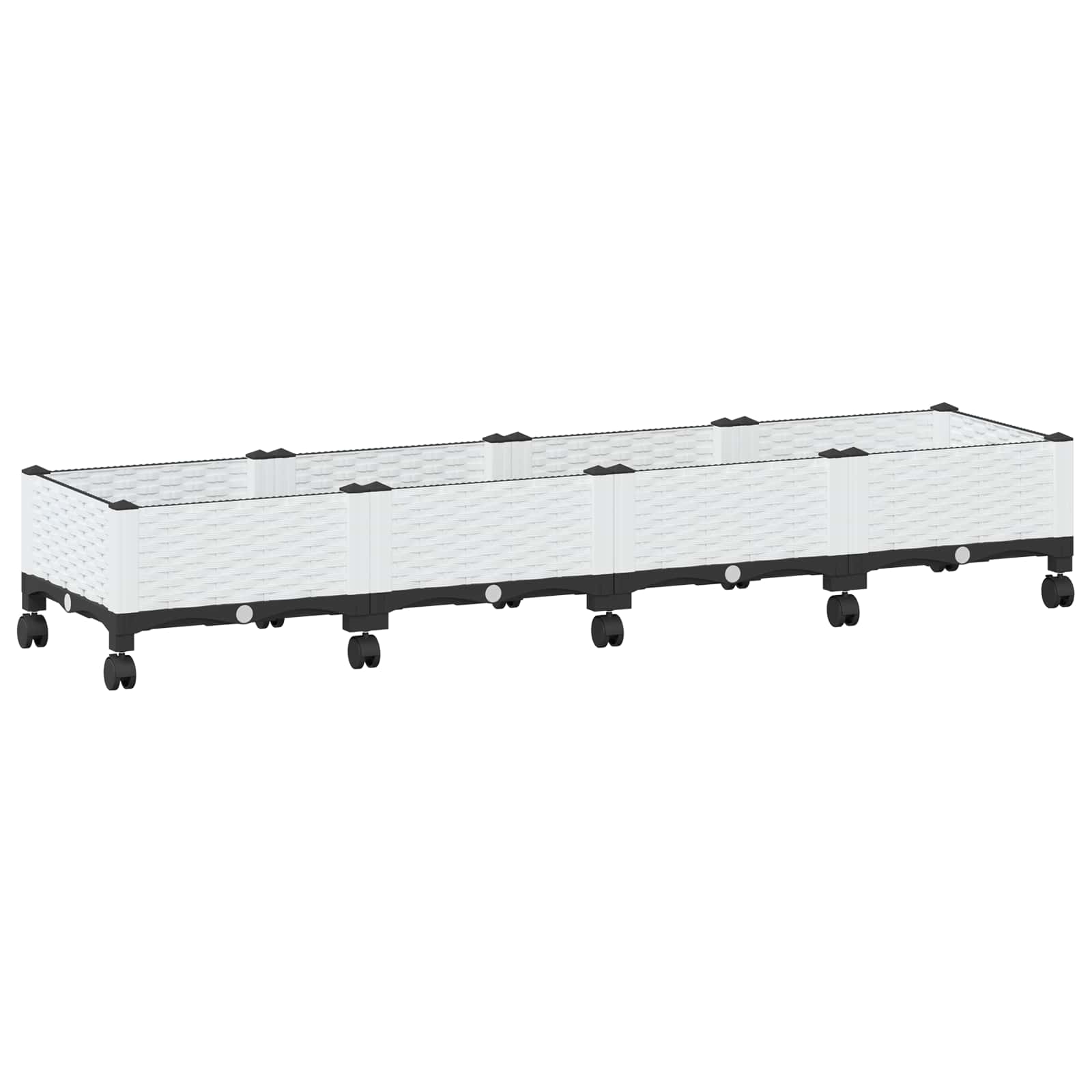 Tuinschaal met wielen Wit 160 x 40 x 33 cm PP is nu te koop bij PeponiXL, paradijselijk wonen!