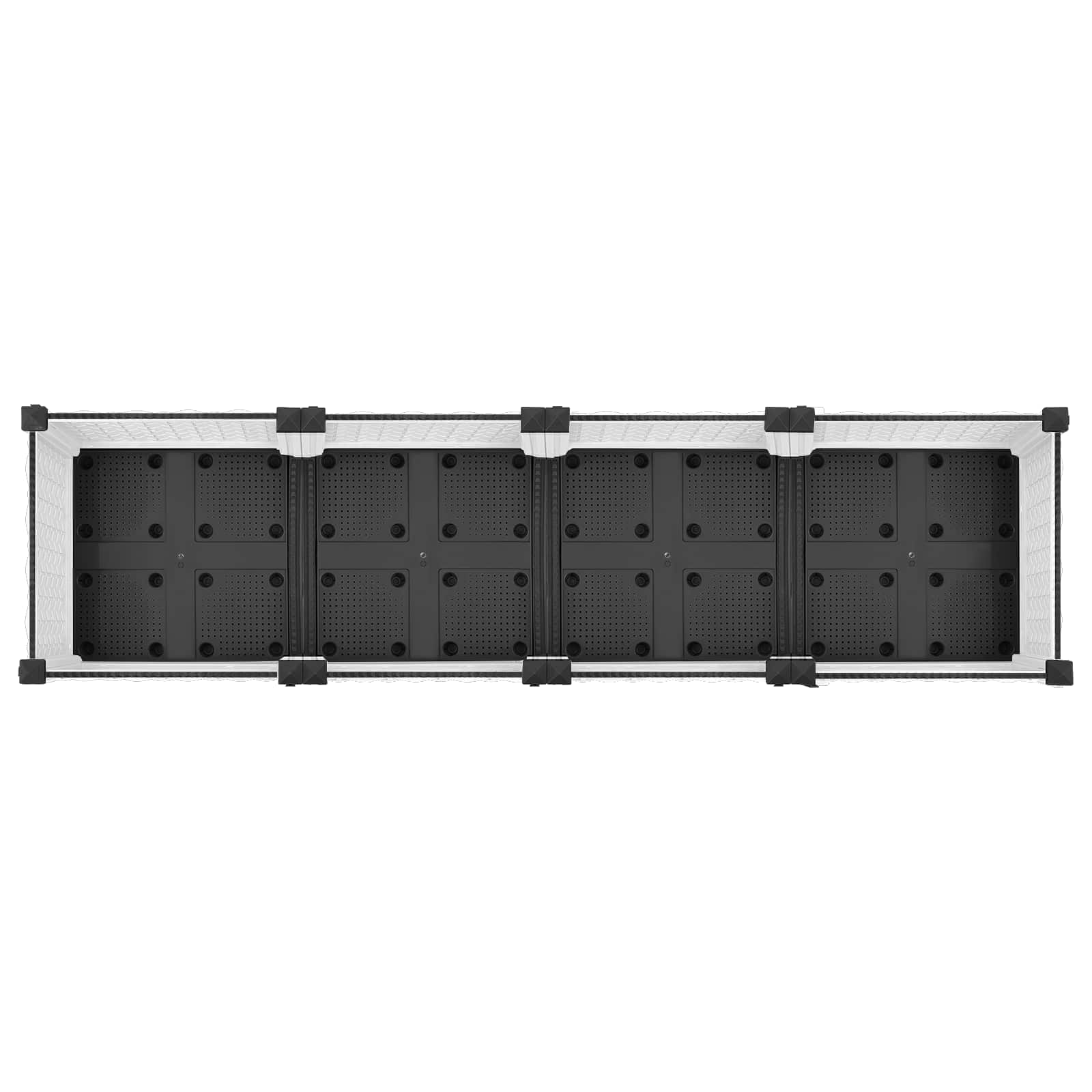 Tuinschaal met wielen Wit 160 x 40 x 33 cm PP is nu te koop bij PeponiXL, paradijselijk wonen!