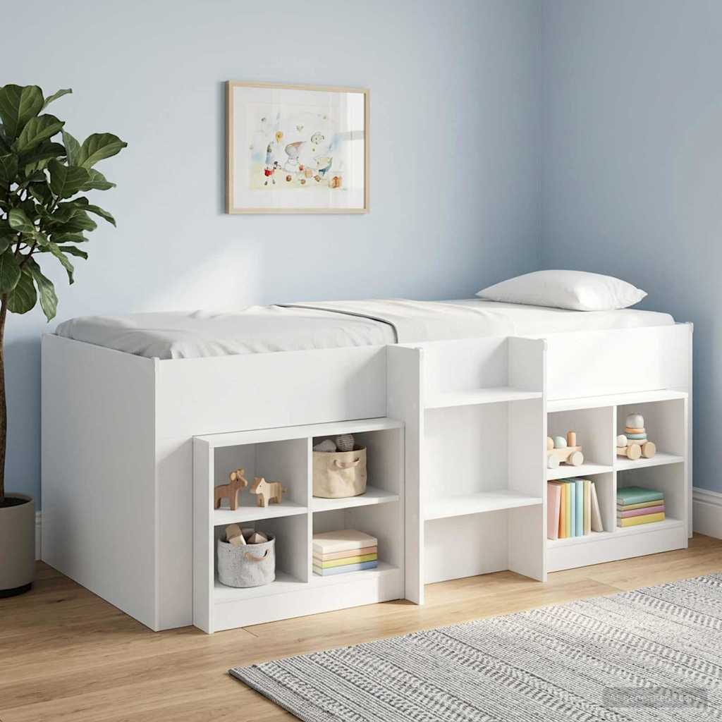 Kinder Hoogslaper Wit 90 x 200 cm Bewerkt hout is nu te koop bij PeponiXL, paradijselijk wonen!