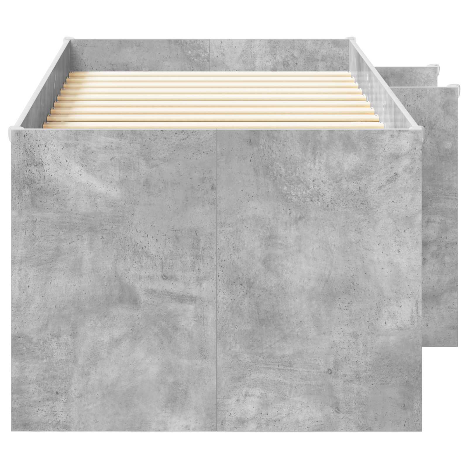 Kinder Hoogslaper Betongrijs 98.5 x 200 cm Bewerkt hout is nu te koop bij PeponiXL, paradijselijk wonen!