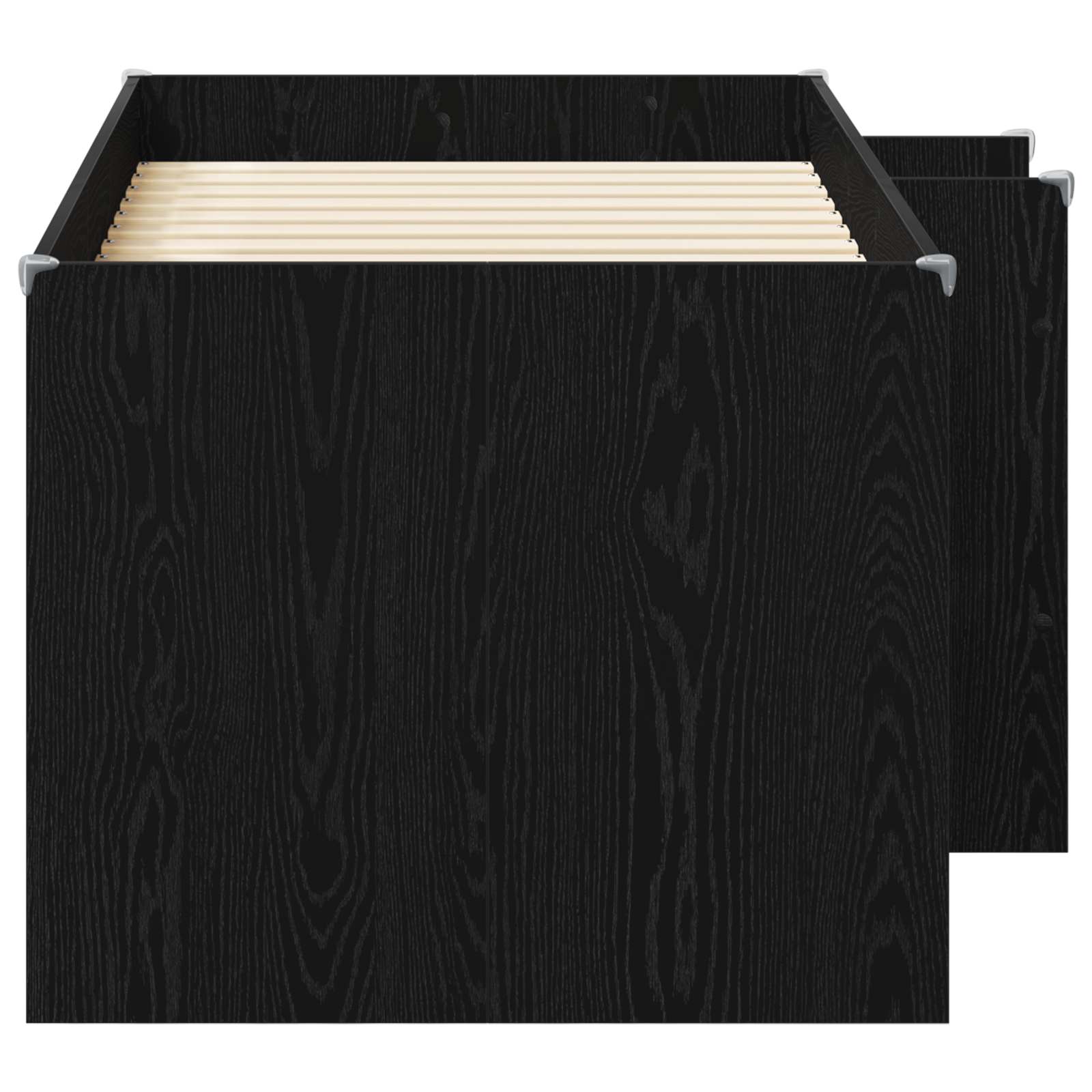 Kinder Hoogslaper Zwart eiken 80 x 160 cm Bewerkt hout is nu te koop bij PeponiXL, paradijselijk wonen!