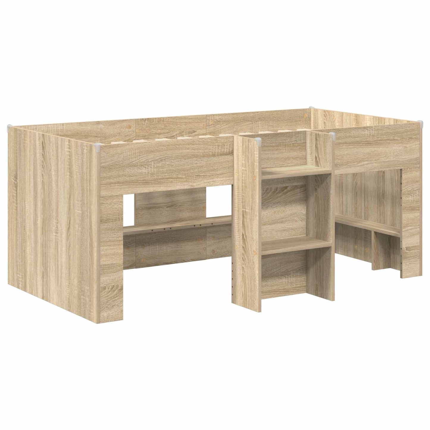 Kinder Hoogslaper Sonoma Eiken 80 x 160 cm Bewerkt hout is nu te koop bij PeponiXL, paradijselijk wonen!