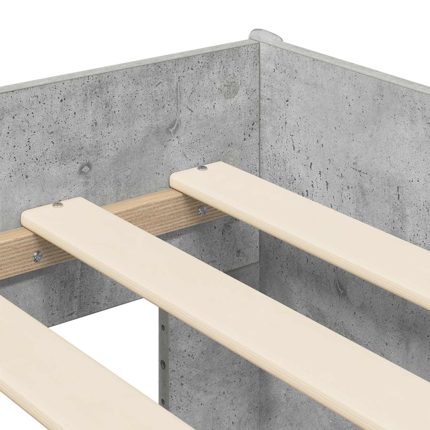 Kinder Hoogslaper Betongrijs 80 x 160 cm Bewerkt hout is nu te koop bij PeponiXL, paradijselijk wonen!
