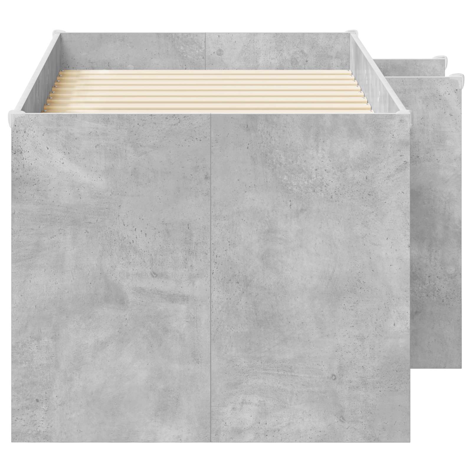 Kinder Hoogslaper Betongrijs 80 x 160 cm Bewerkt hout is nu te koop bij PeponiXL, paradijselijk wonen!