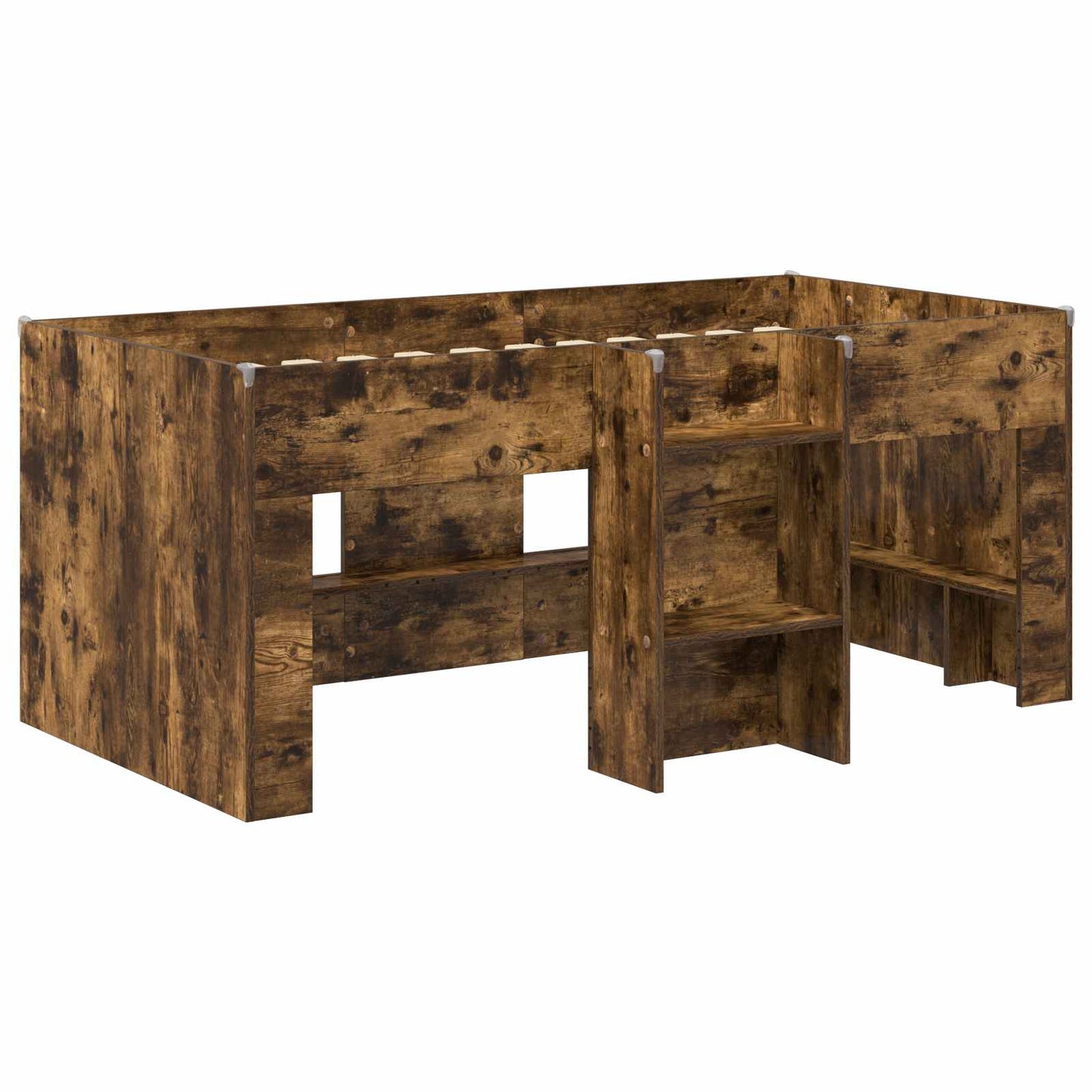 Kinder Hoogslaper Gerookt eiken 80 x 160 cm Bewerkt hout is nu te koop bij PeponiXL, paradijselijk wonen!