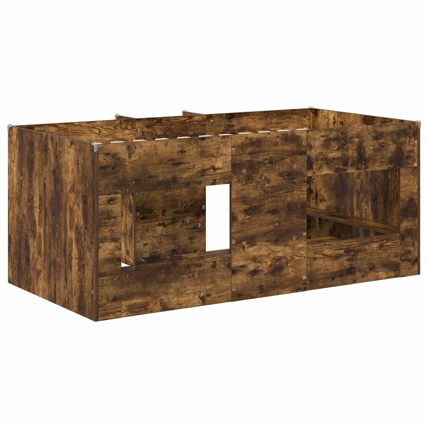 Kinder Hoogslaper Gerookt eiken 80 x 160 cm Bewerkt hout is nu te koop bij PeponiXL, paradijselijk wonen!