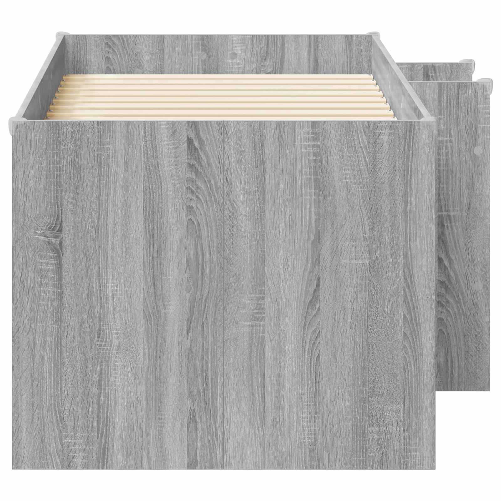 Kinder Hoogslaper Grijs Sonoma 80 x 160 cm Bewerkt hout is nu te koop bij PeponiXL, paradijselijk wonen!