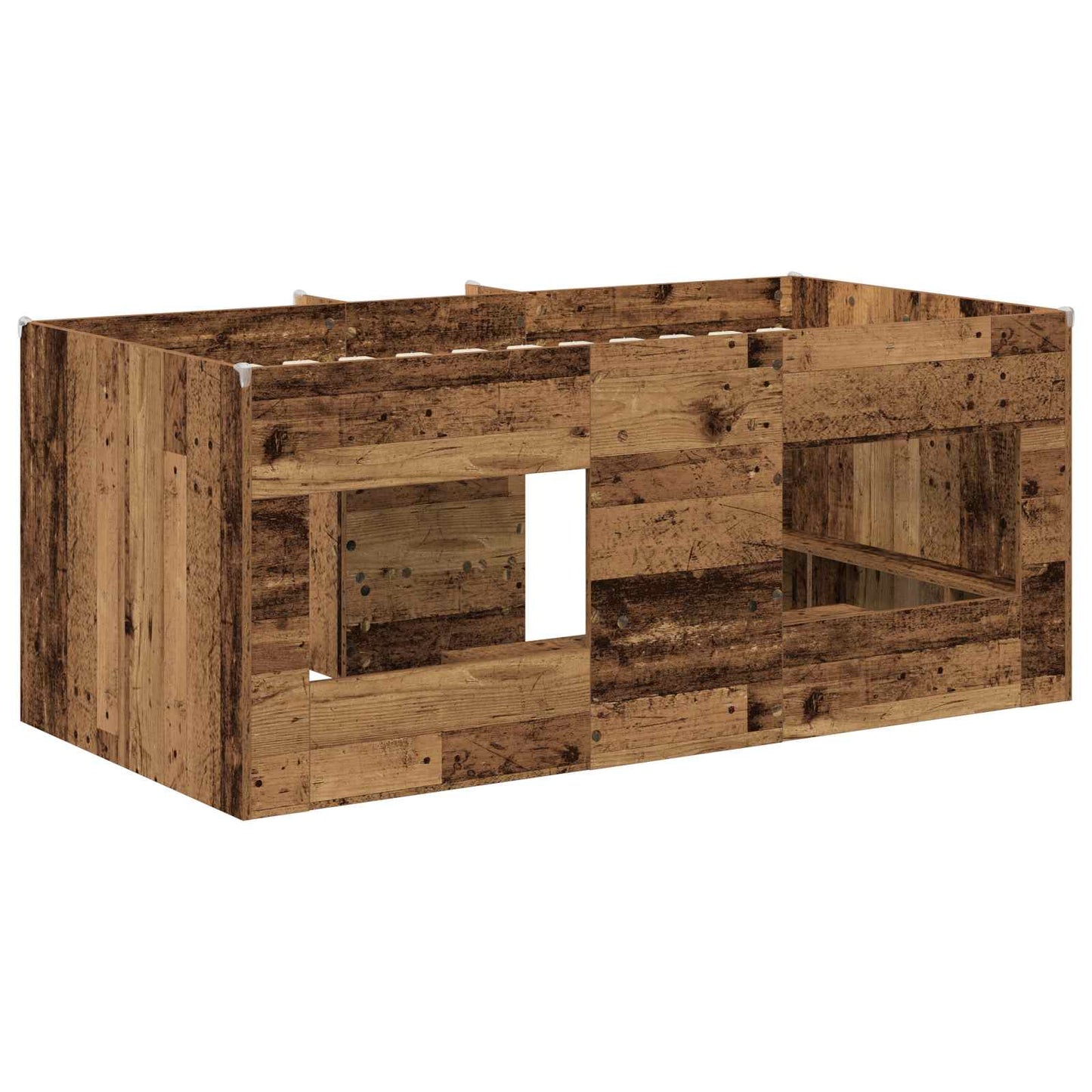 Kinder Hoogslaper Oud hout 80 x 160 cm Bewerkt hout is nu te koop bij PeponiXL, paradijselijk wonen!