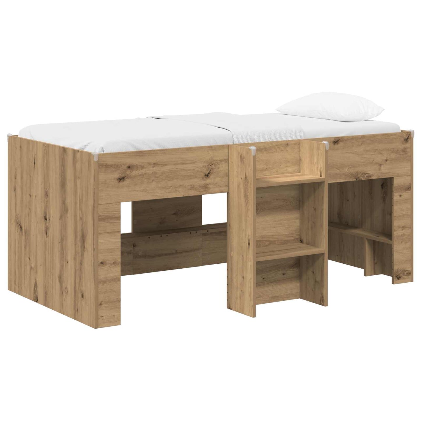 Kinder Hoogslaper Artisanaal eiken 80 x 160 cm Bewerkt hout is nu te koop bij PeponiXL, paradijselijk wonen!