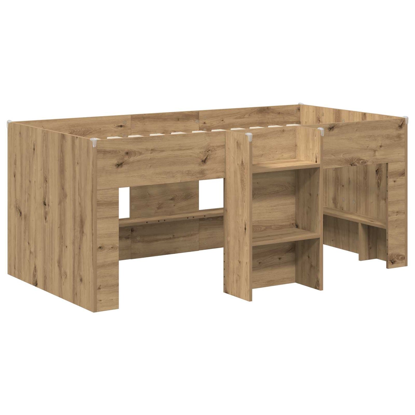 Kinder Hoogslaper Artisanaal eiken 80 x 160 cm Bewerkt hout is nu te koop bij PeponiXL, paradijselijk wonen!