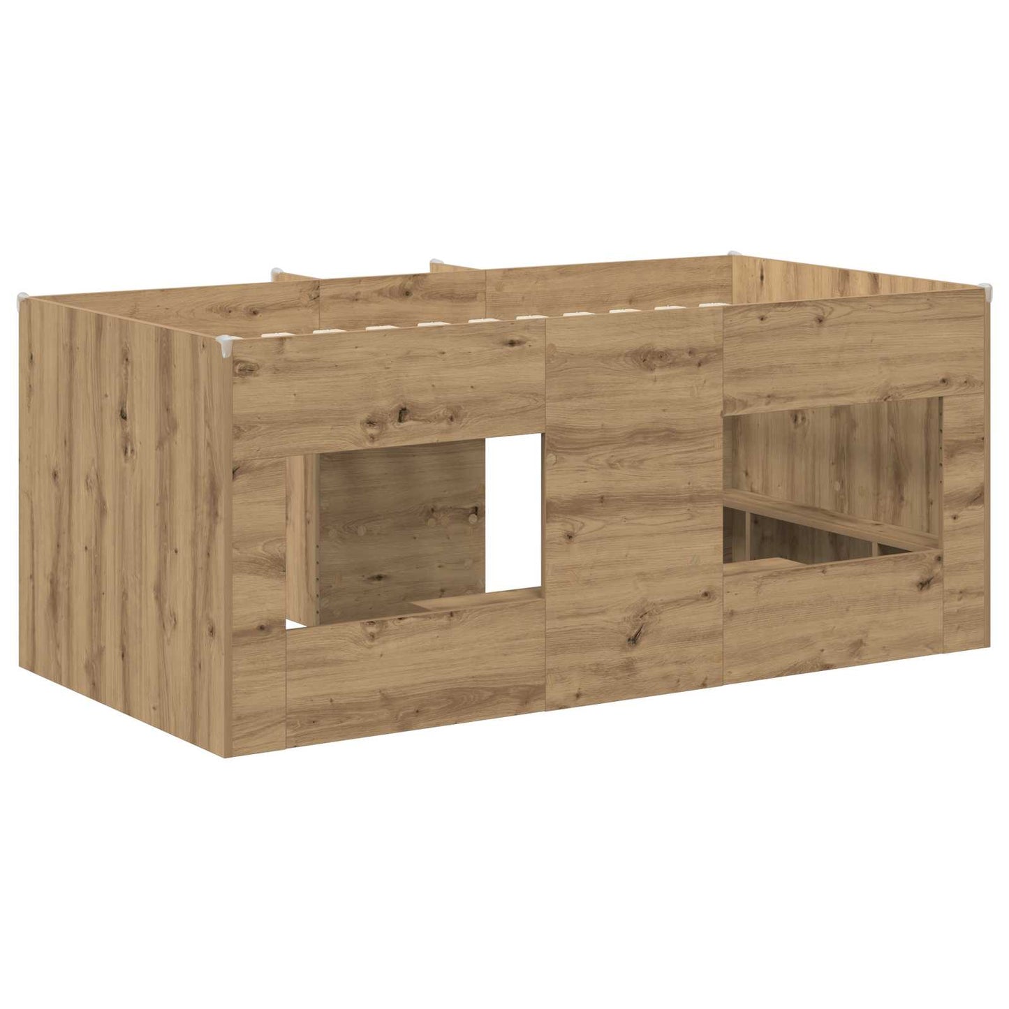 Kinder Hoogslaper Artisanaal eiken 80 x 160 cm Bewerkt hout is nu te koop bij PeponiXL, paradijselijk wonen!