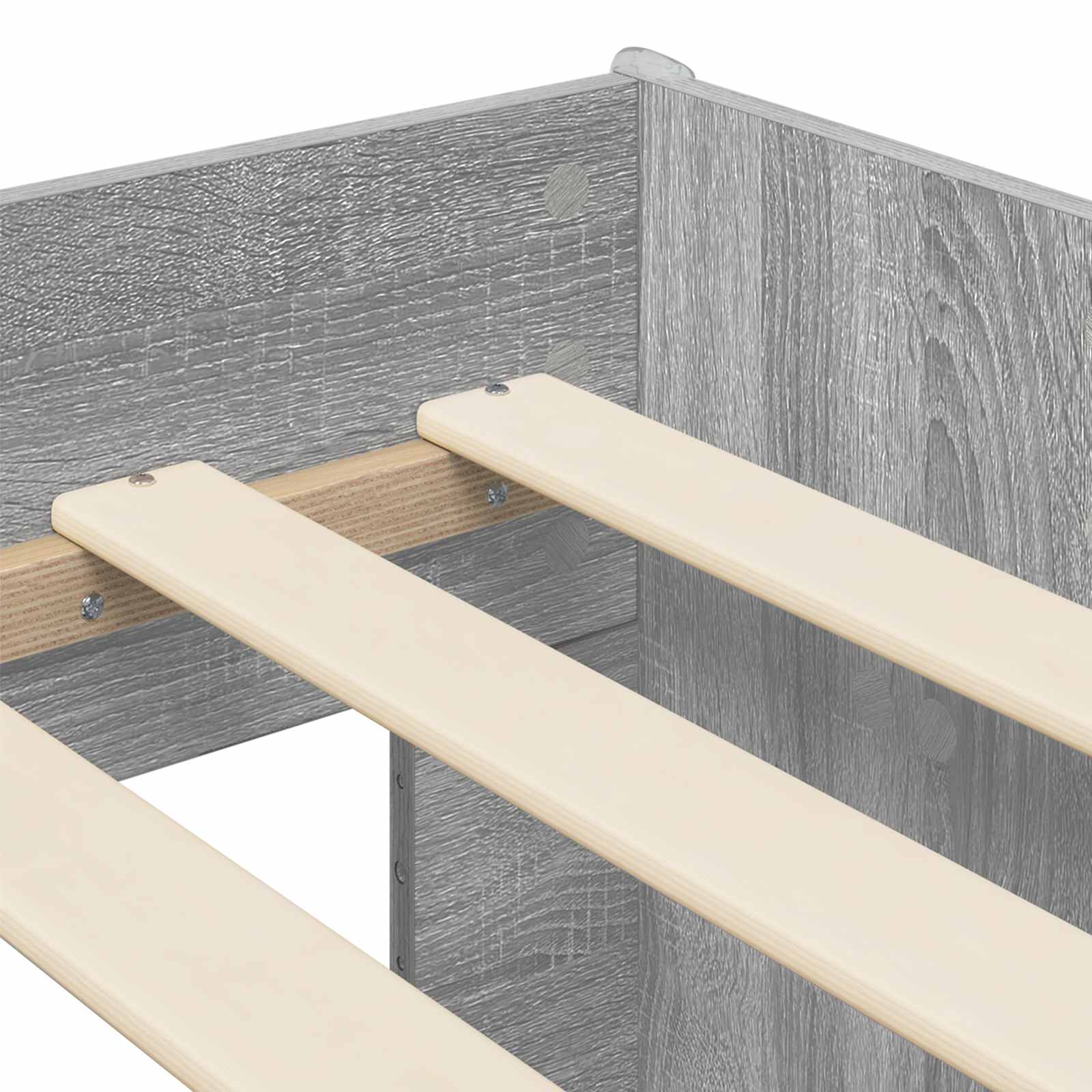 Kinder Hoogslaper Grijs Sonoma 90 x 190 cm Bewerkt hout is nu te koop bij PeponiXL, paradijselijk wonen!