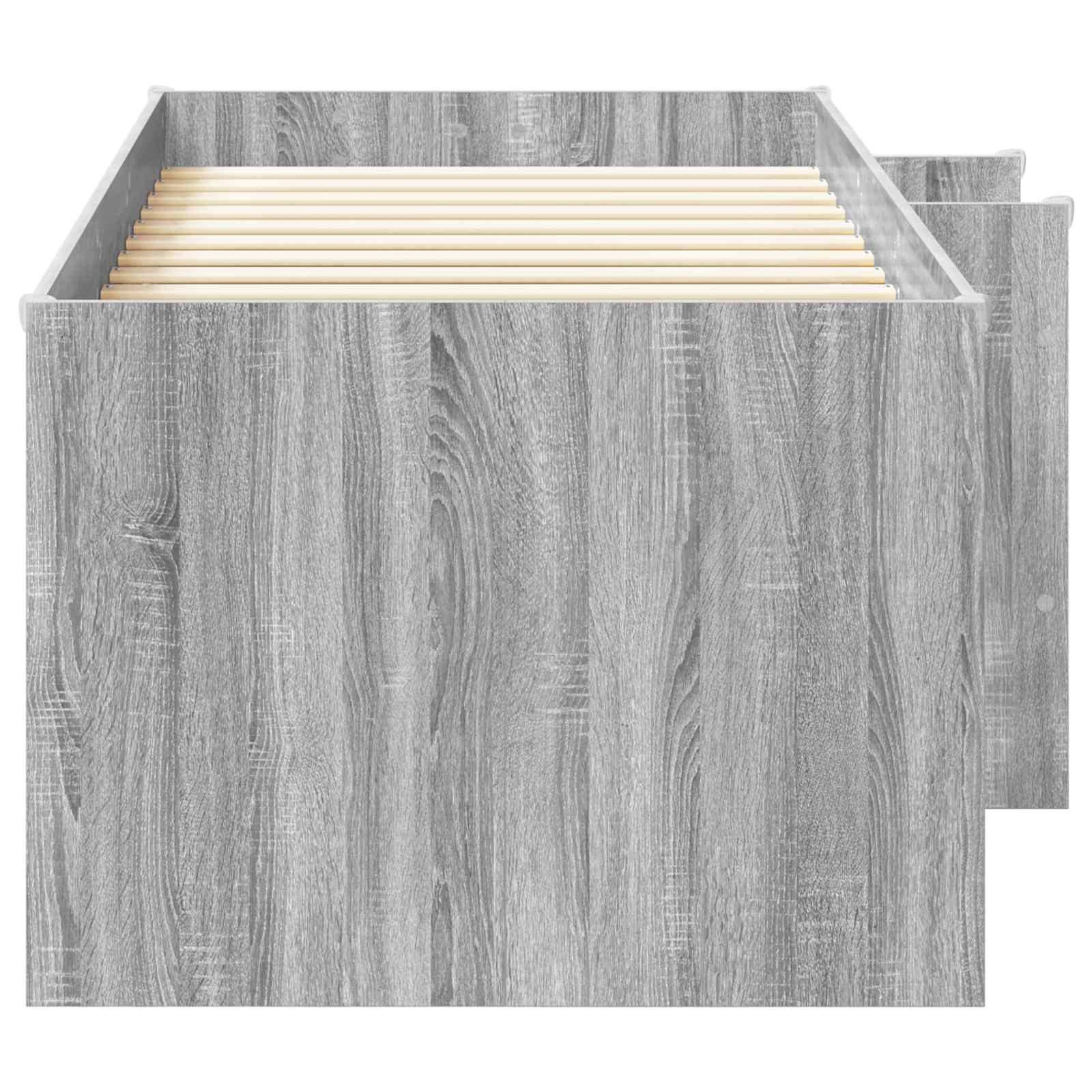 Kinder Hoogslaper Grijs Sonoma 75 x 190 cm Bewerkt hout is nu te koop bij PeponiXL, paradijselijk wonen!