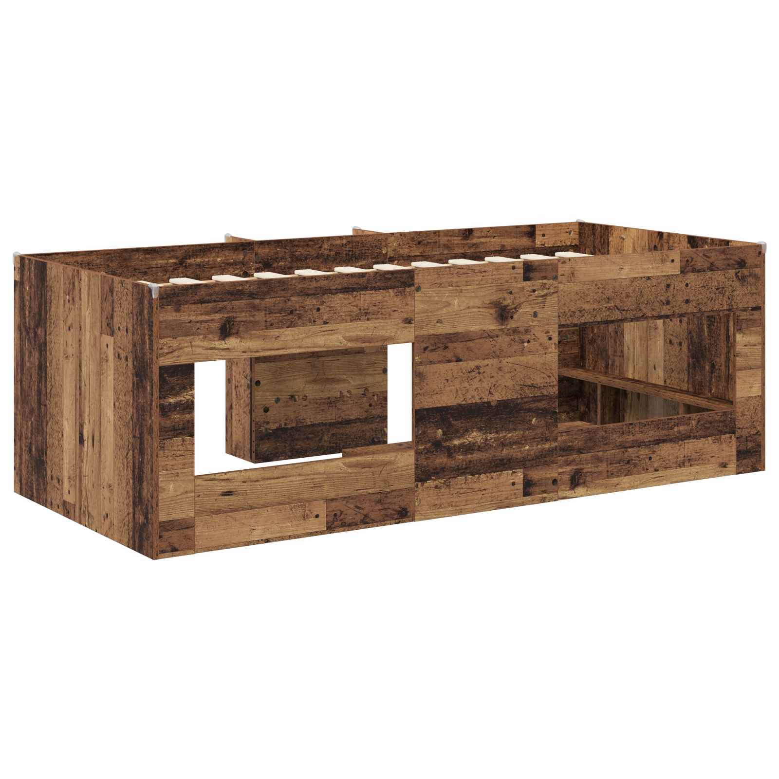 Kinder Hoogslaper Oud hout 75 x 190 cm Bewerkt hout is nu te koop bij PeponiXL, paradijselijk wonen!