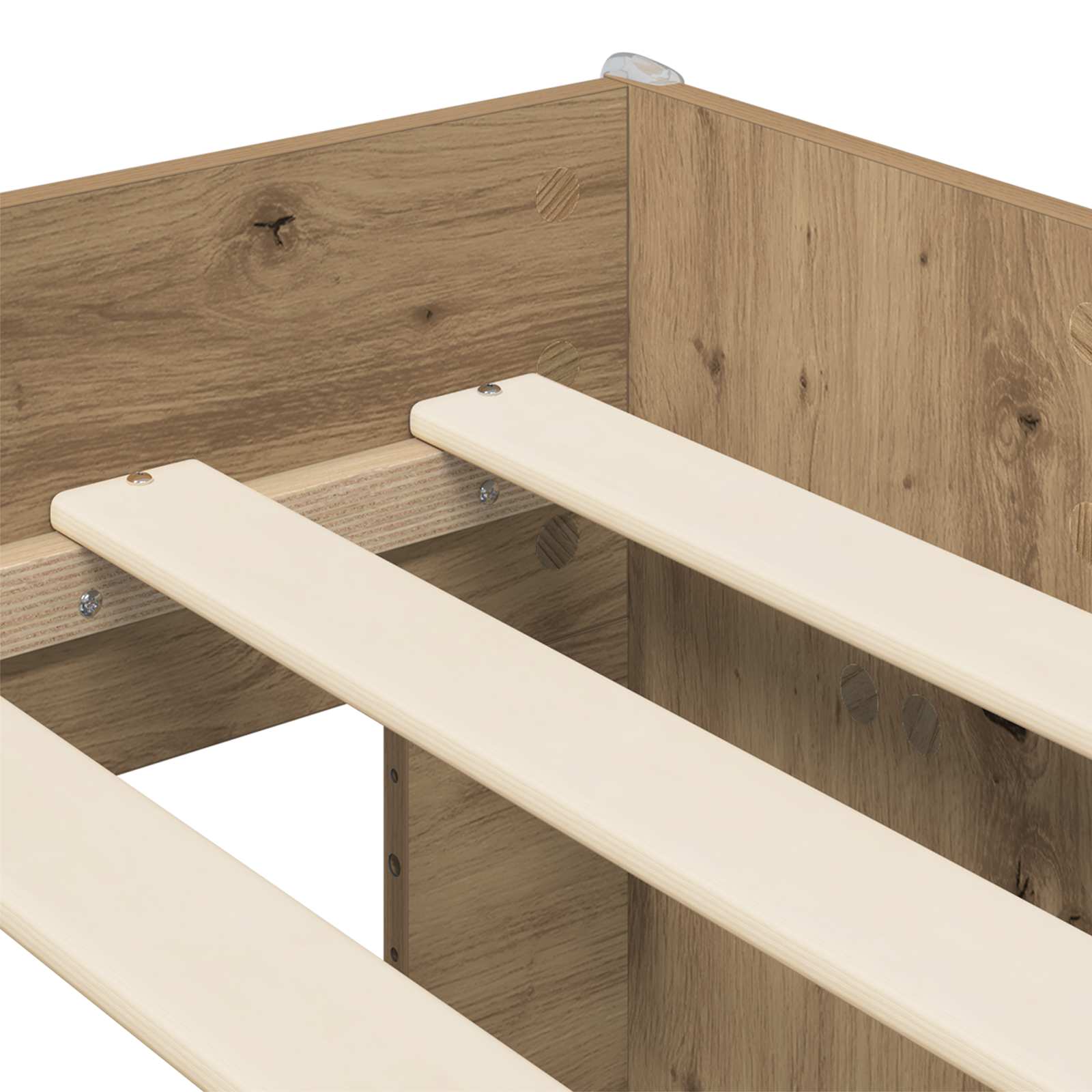 Kinder Hoogslaper Artisanaal eiken 75 x 190 cm Bewerkt hout is nu te koop bij PeponiXL, paradijselijk wonen!