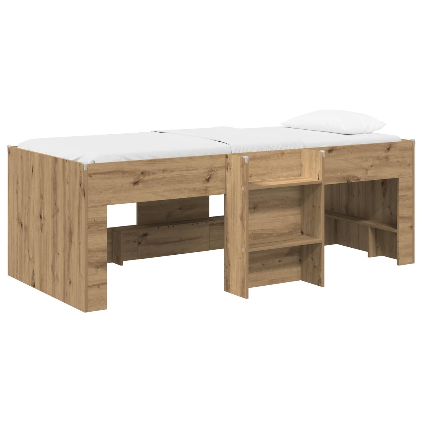 Kinder Hoogslaper Artisanaal eiken 75 x 190 cm Bewerkt hout is nu te koop bij PeponiXL, paradijselijk wonen!
