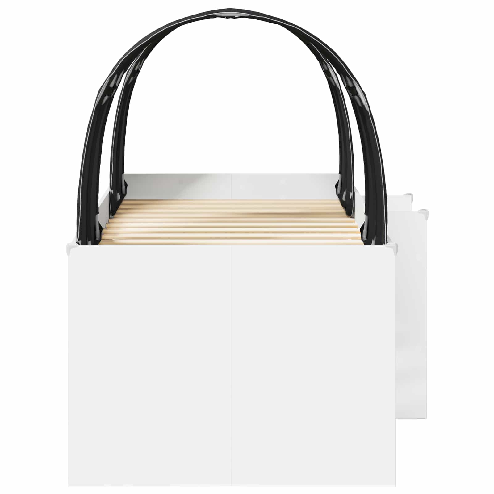 Bed met Tunnel 4 pcs Wit en zwart Bewerkt hout is nu te koop bij PeponiXL, paradijselijk wonen!