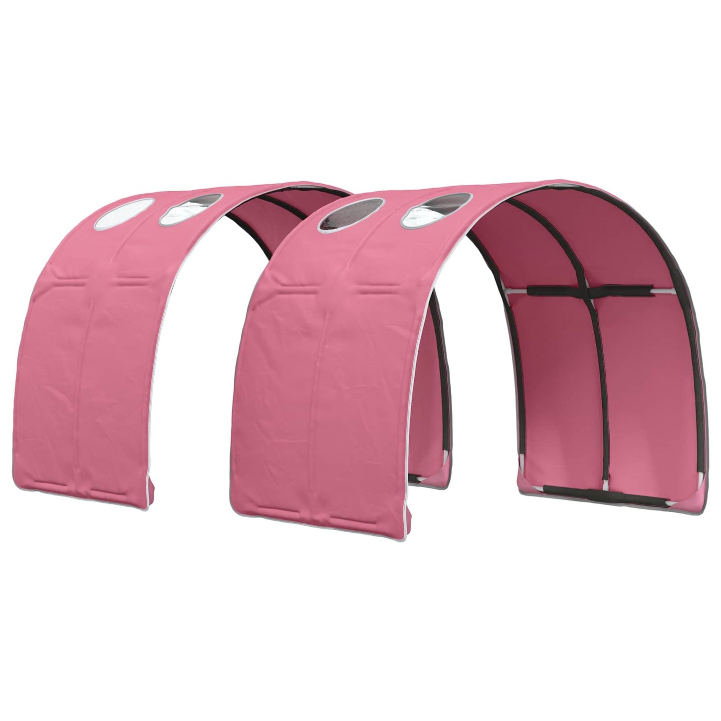 Hoge Bed Frame met Bureau voor Kinderen 3 st Wit en Roze
