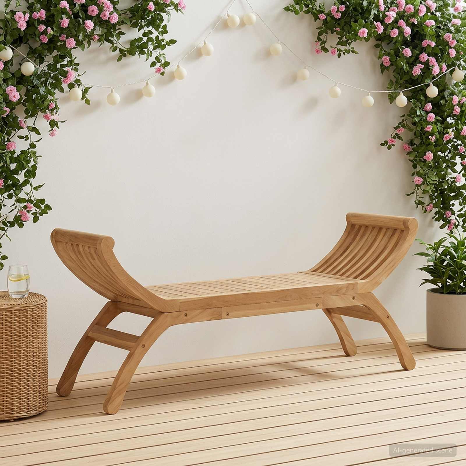 Tuinbank 2-zits 126 cm Massief Teakhout Naturel is nu te koop bij PeponiXL, paradijselijk wonen!