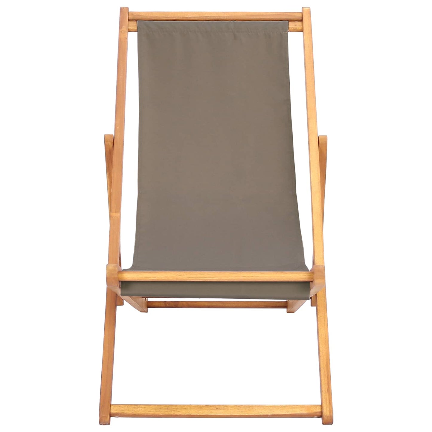 Strandstoel Taupe Massief Teakhout is nu te koop bij PeponiXL, paradijselijk wonen!
