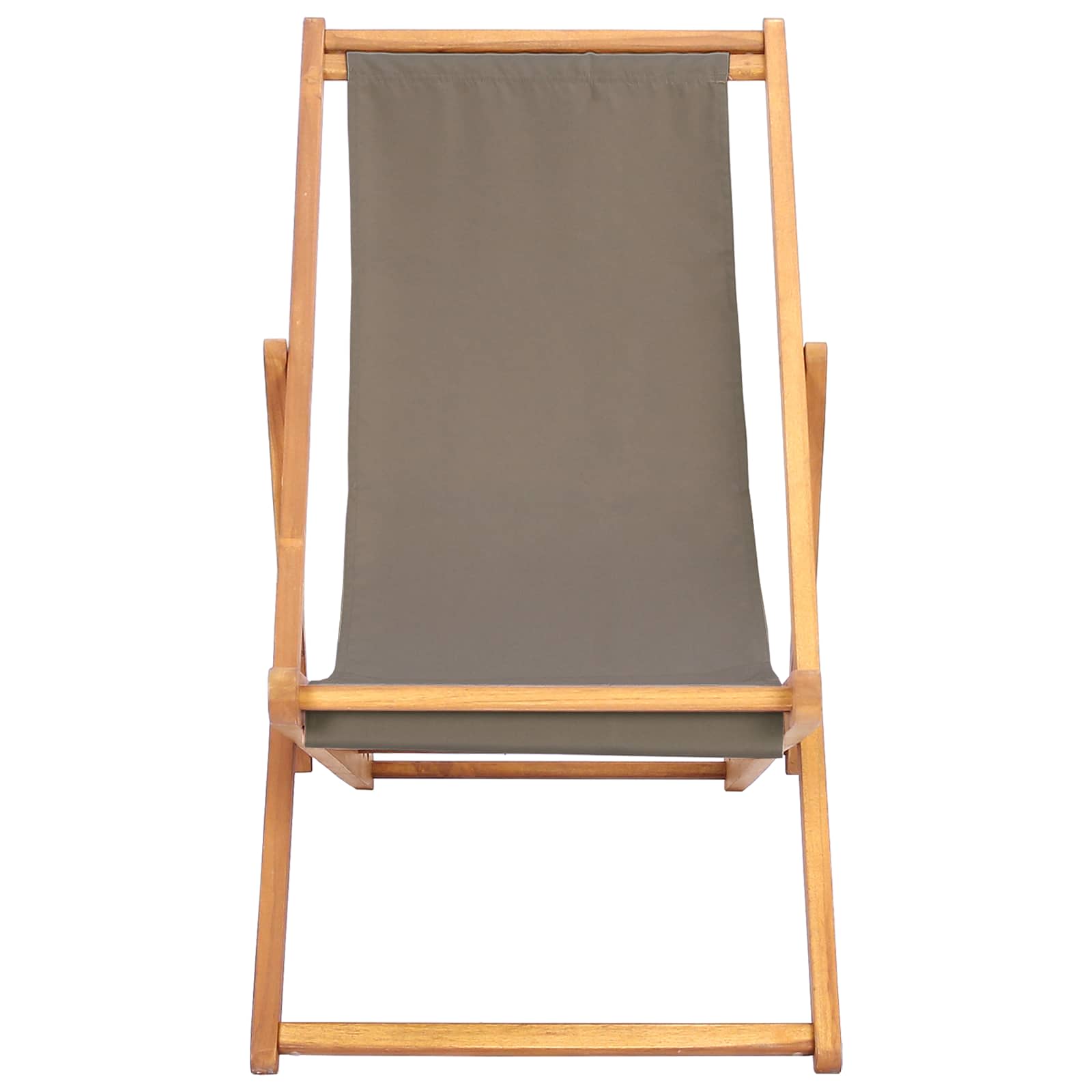Strandstoel Taupe Massief Teakhout is nu te koop bij PeponiXL, paradijselijk wonen!
