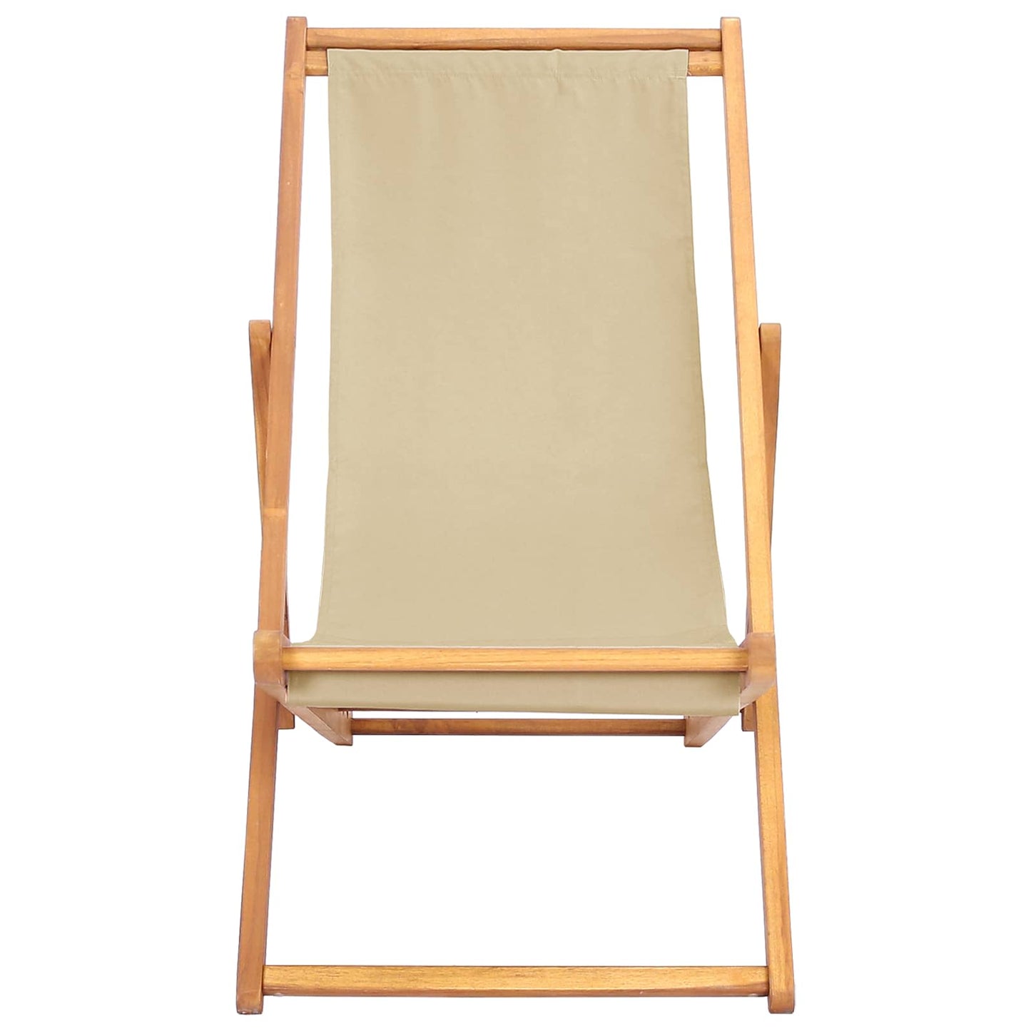 Strandstoel Beige Massief Teakhout is nu te koop bij PeponiXL, paradijselijk wonen!