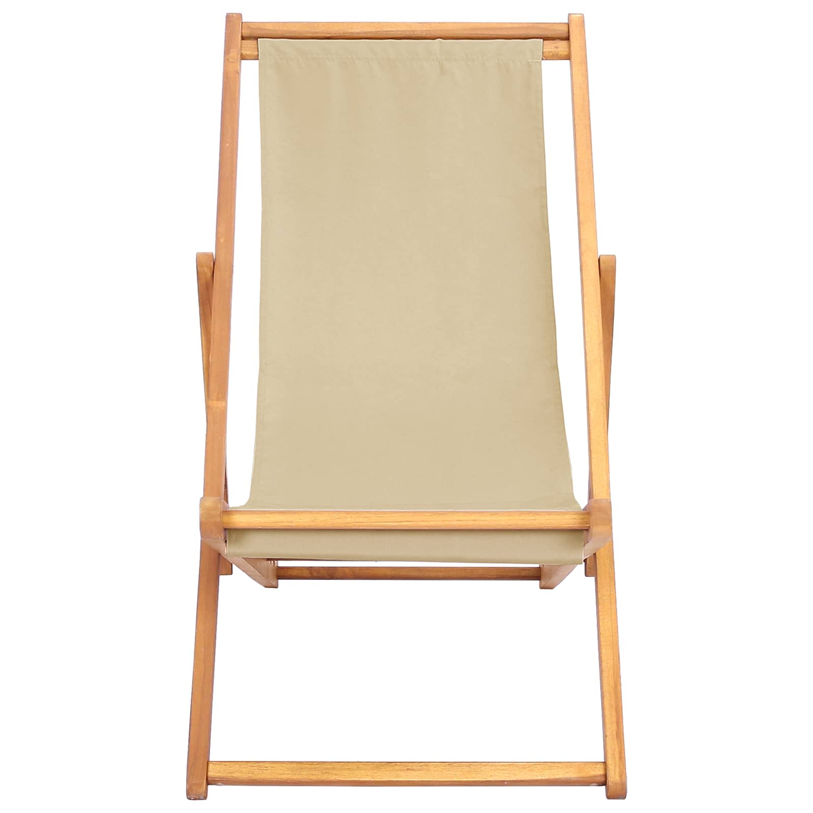 Strandstoel Beige Massief Teakhout is nu te koop bij PeponiXL, paradijselijk wonen!