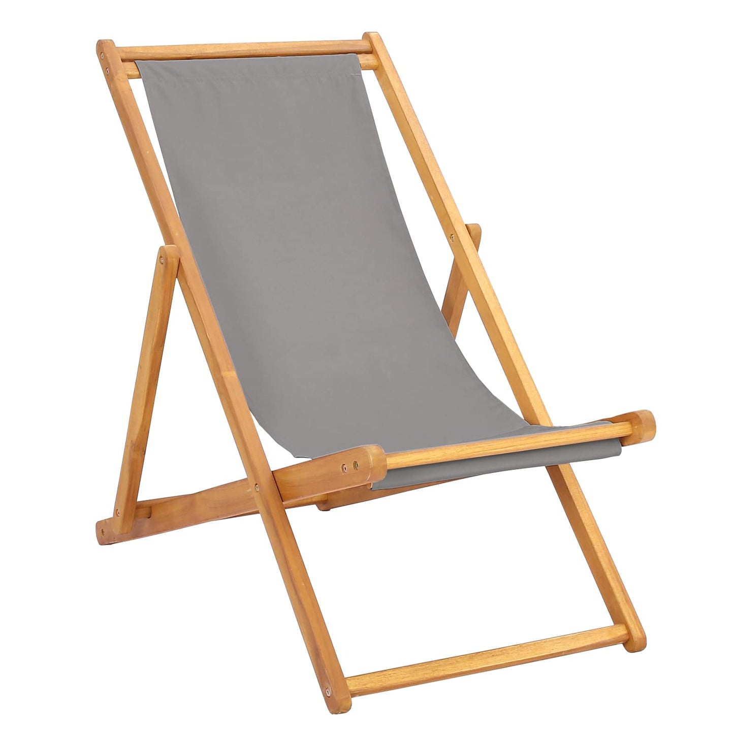 Strandstoel Lichtgrijs Massief Teakhout is nu te koop bij PeponiXL, paradijselijk wonen!